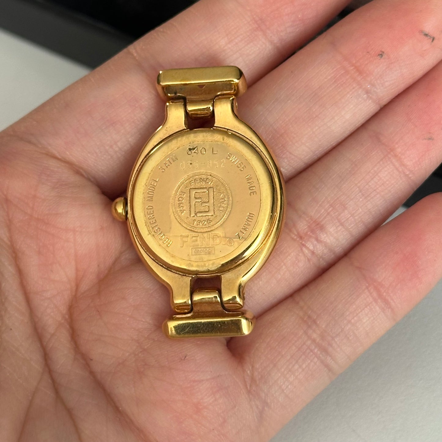 Fendi 18k GP Mother of Pearl Dial Watch w/ 5 Interchangeable Bands