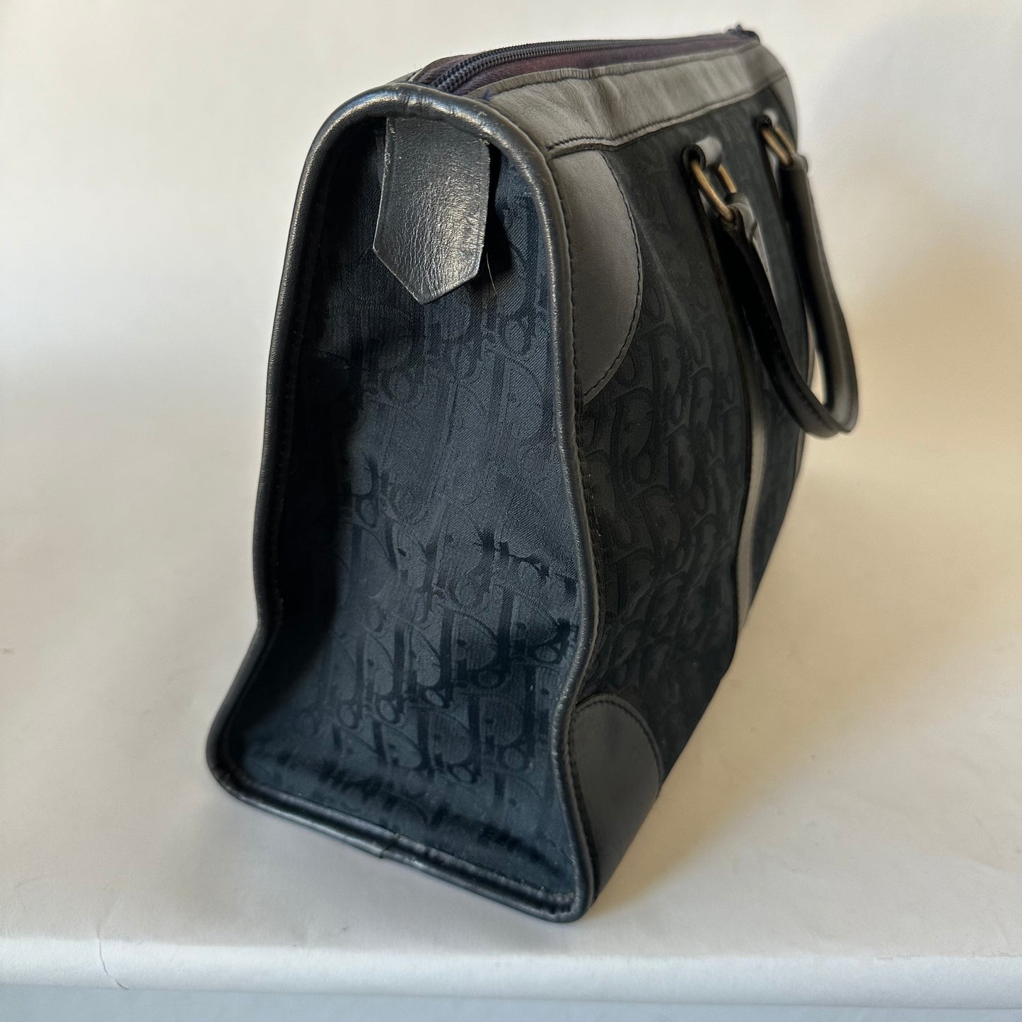Christian Dior Vintage Trotter Navy Top Handle Bag