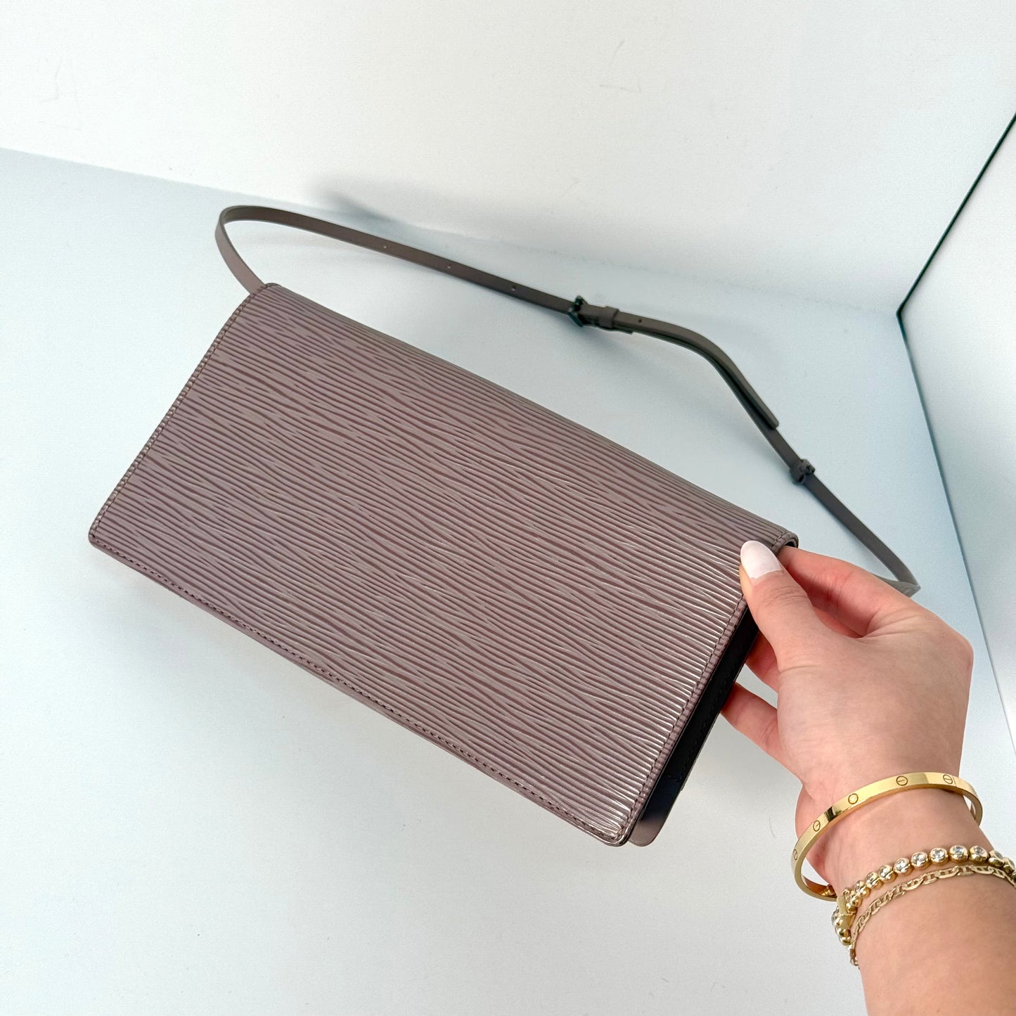 Louis Vuitton Purple Epi Leather Shoulder Bag