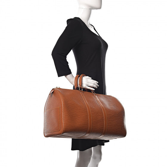 Louis Vuitton Cipango Gold Epi Leather Keepall 45 Travel Duffle Bag