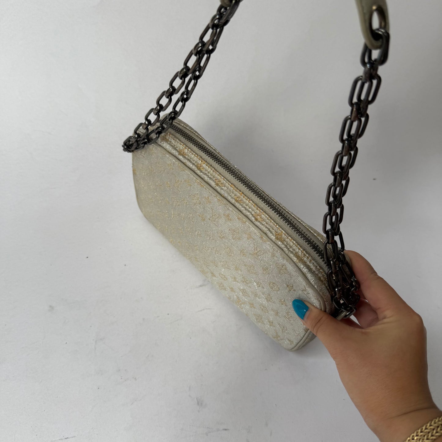 Louis Vuitton Silver Monogram McKenna Shoulder Bag