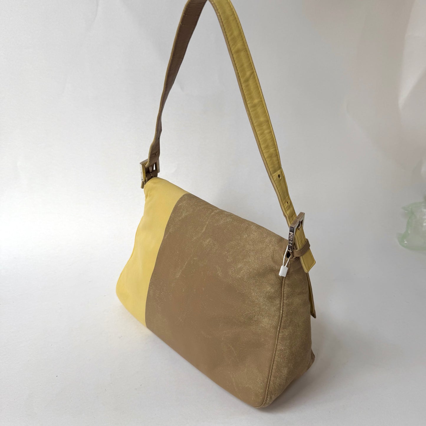 Fendi Colorblock Yellow/Brown Mama Baguette
