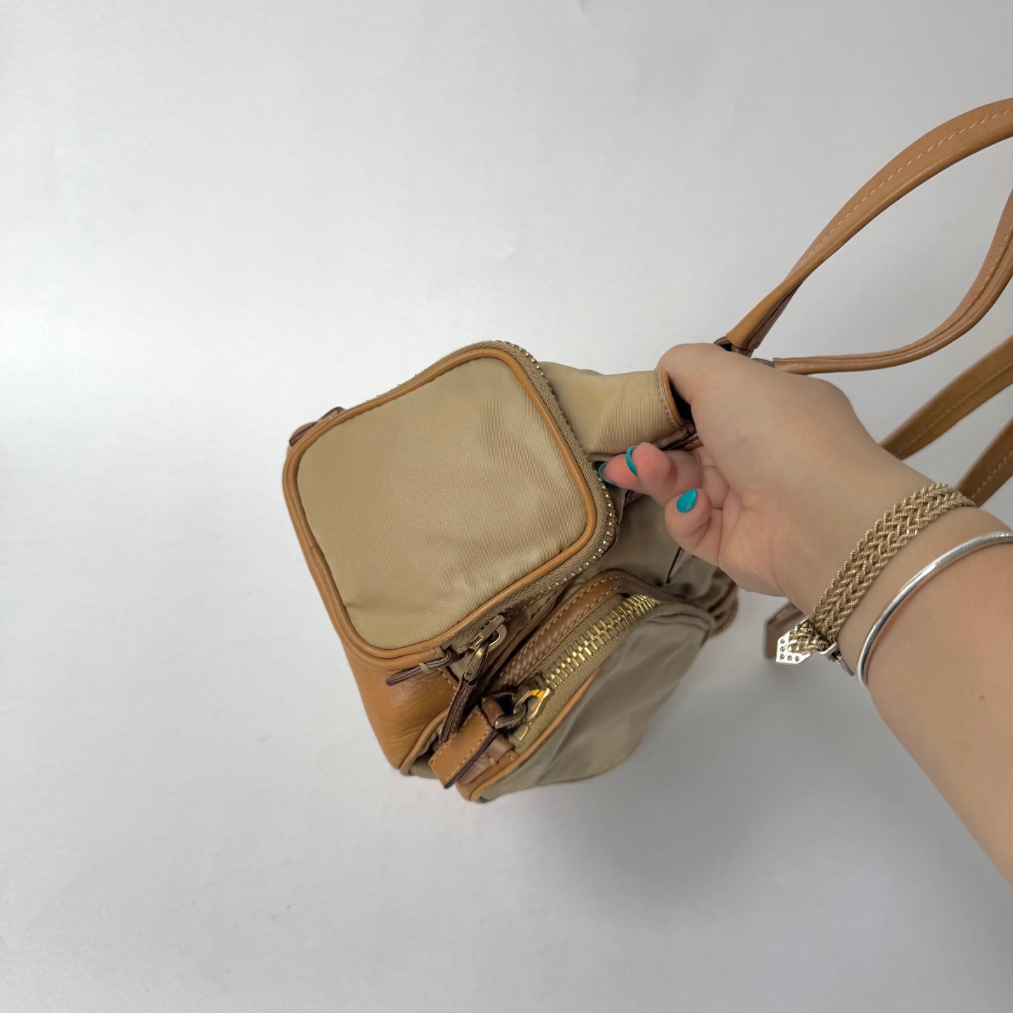 Prada Beige Multipocket Shoulder Tote Bag