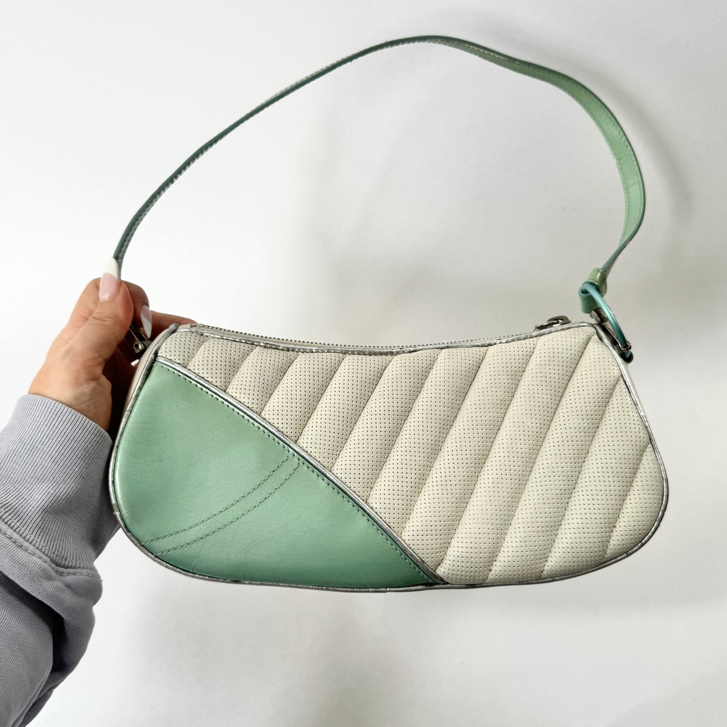 Christian Dior Cadillac Turquoise Shoulder Bag