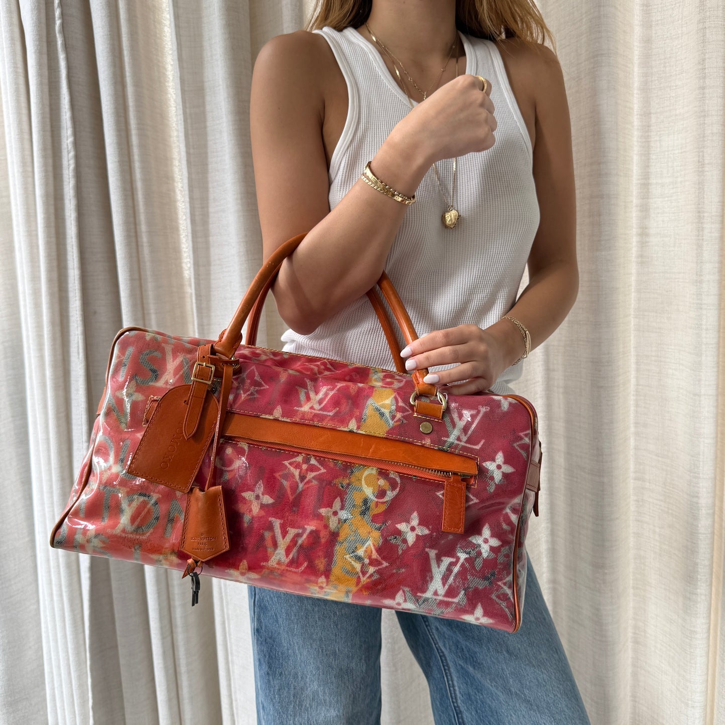 Louis Vuitton x Richard Prince Multicolored Monogram Pulp Weekender PM