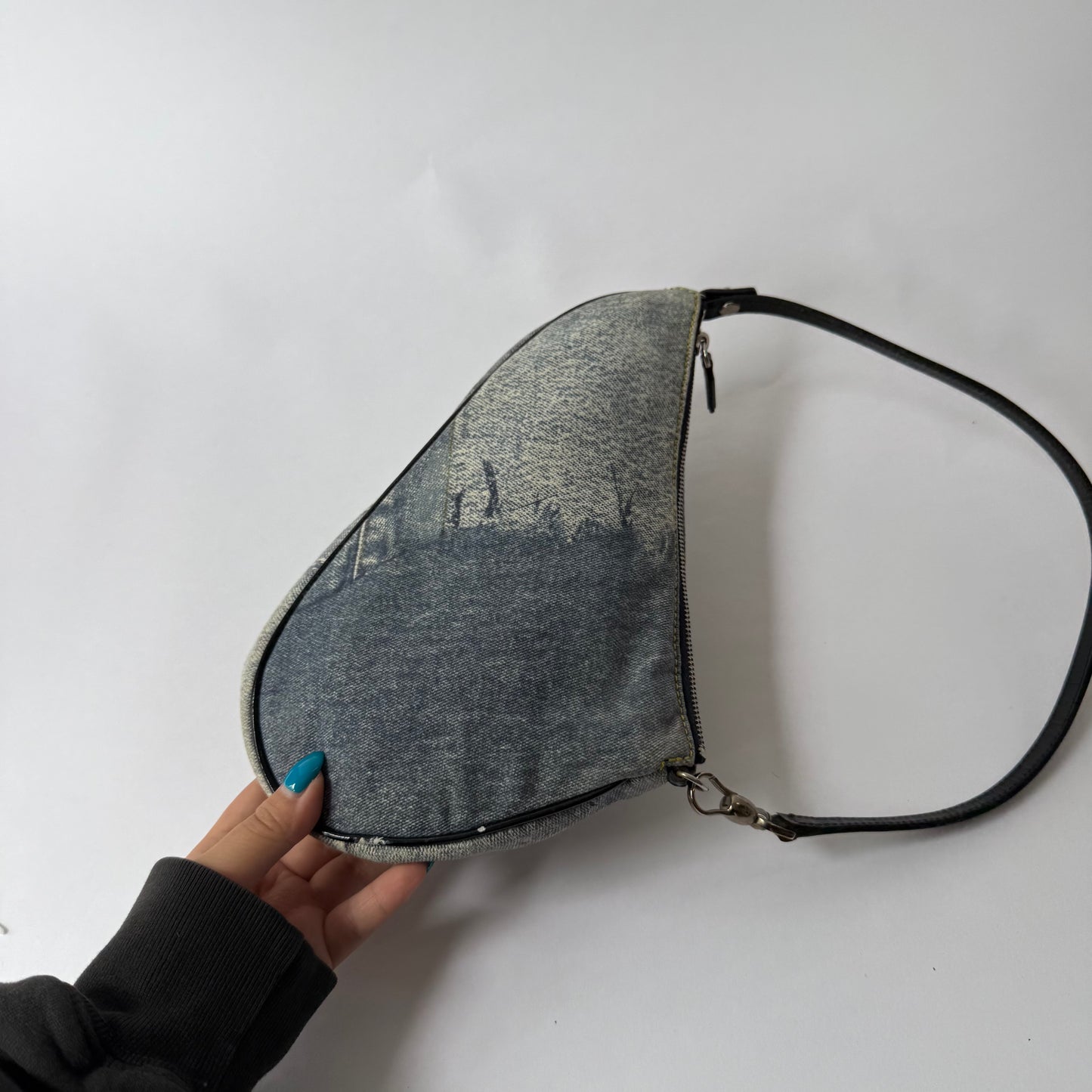 Christian Dior Ltd Edition ‘Miss Dior Speedway’ Denim Mini Saddle Pochette