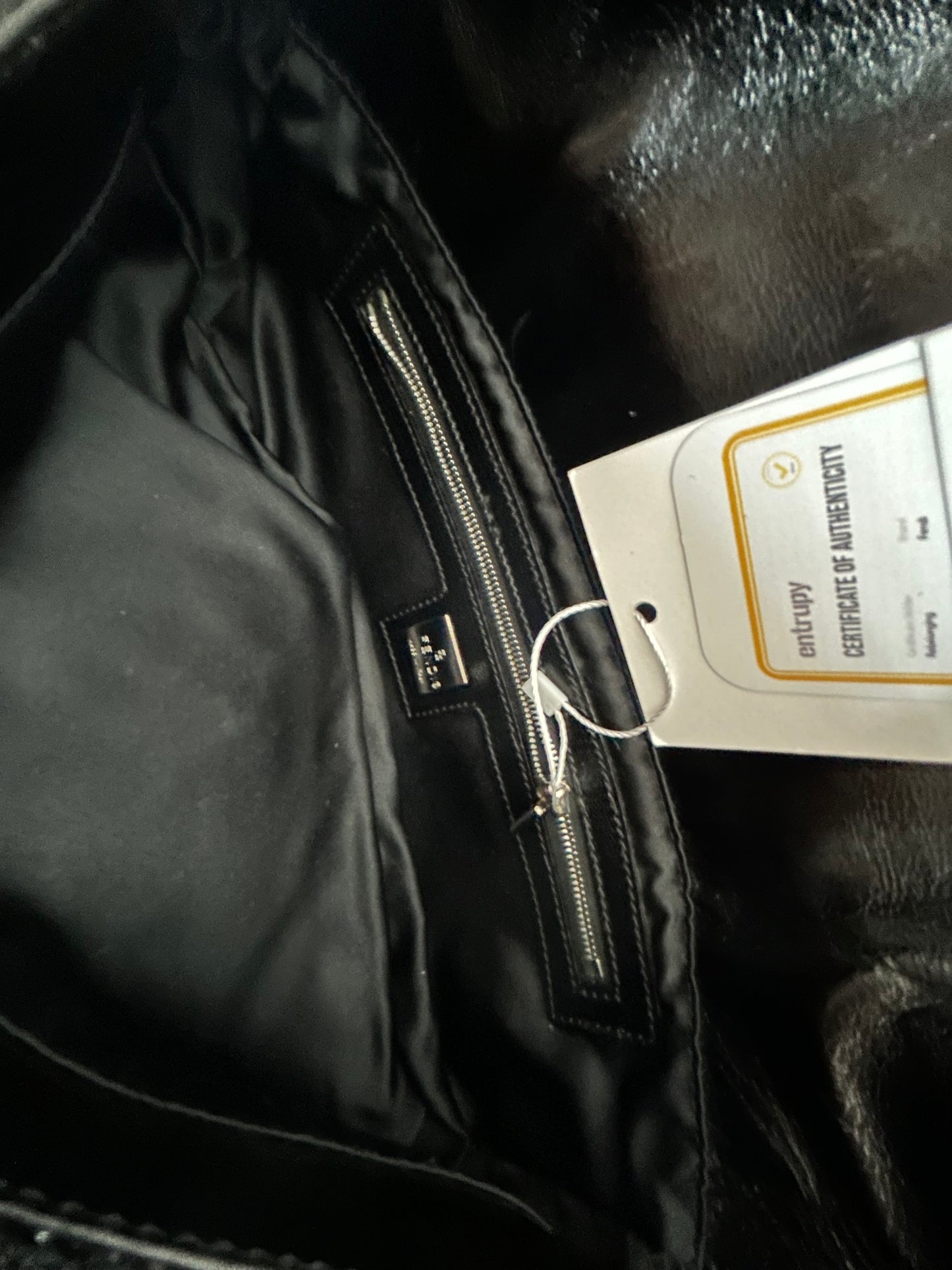 Fendi Black Sequin Baguette Shoulder Bag