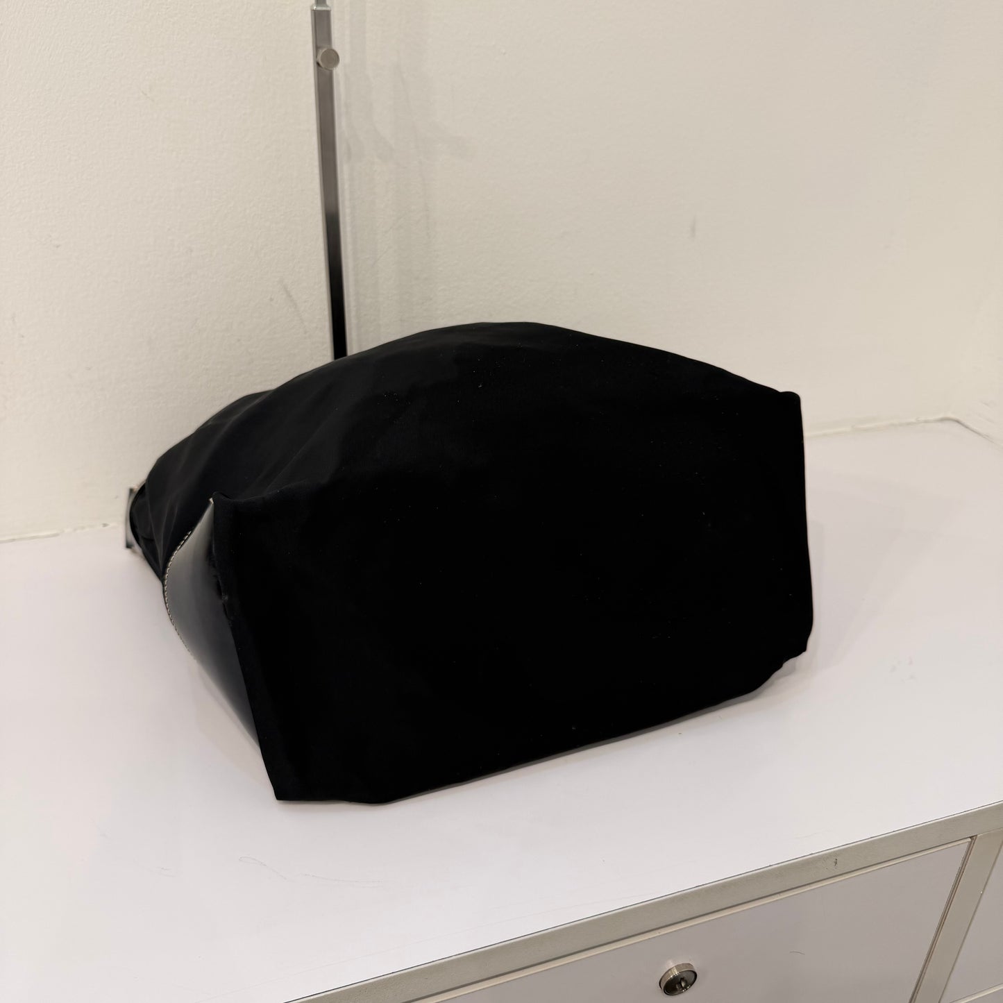 Prada Black Nylon Large Hobo Shoulder Bag