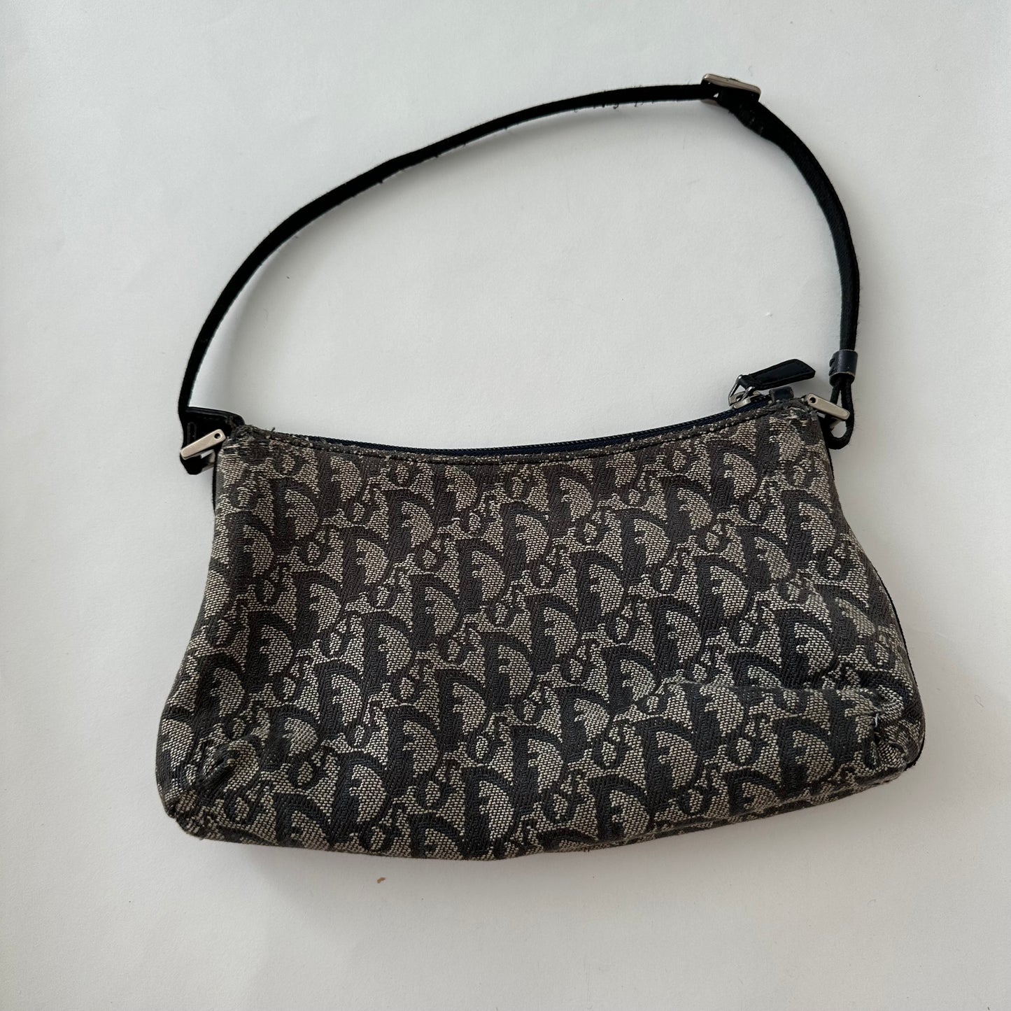Christian Dior Navy Trotter Monogram Pochette Bag