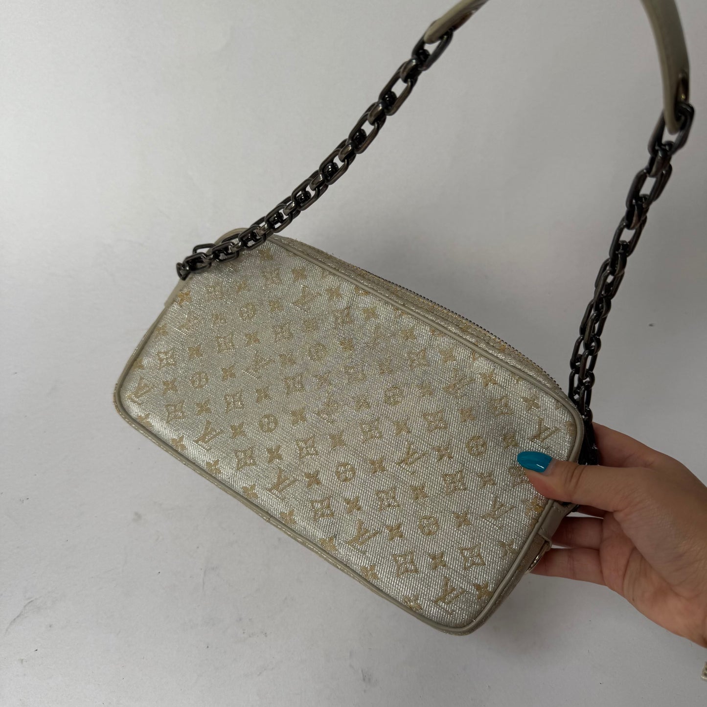 Louis Vuitton Silver Monogram McKenna Shoulder Bag