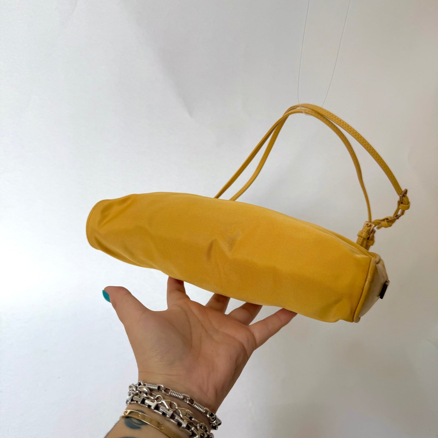 Prada Yellow Nylon Mini Tote Bag