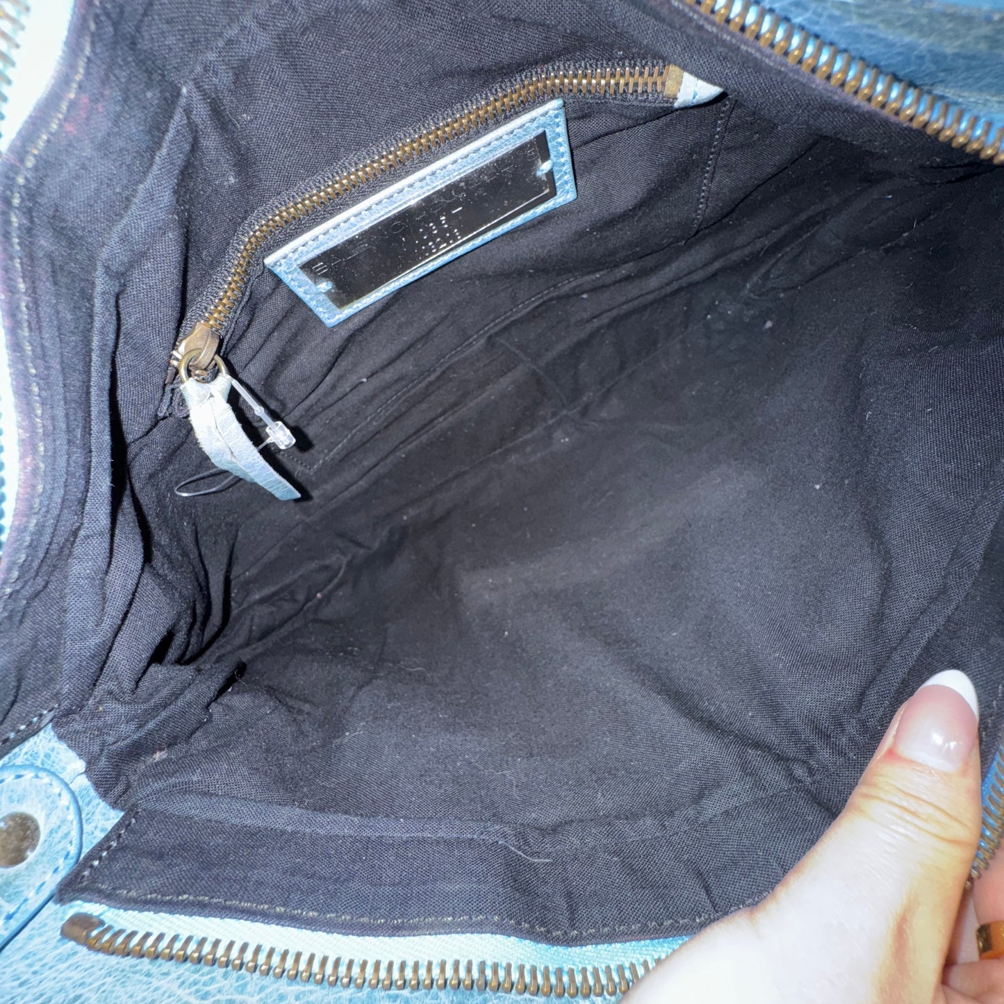 Balenciaga Pale Blue Small City Bag