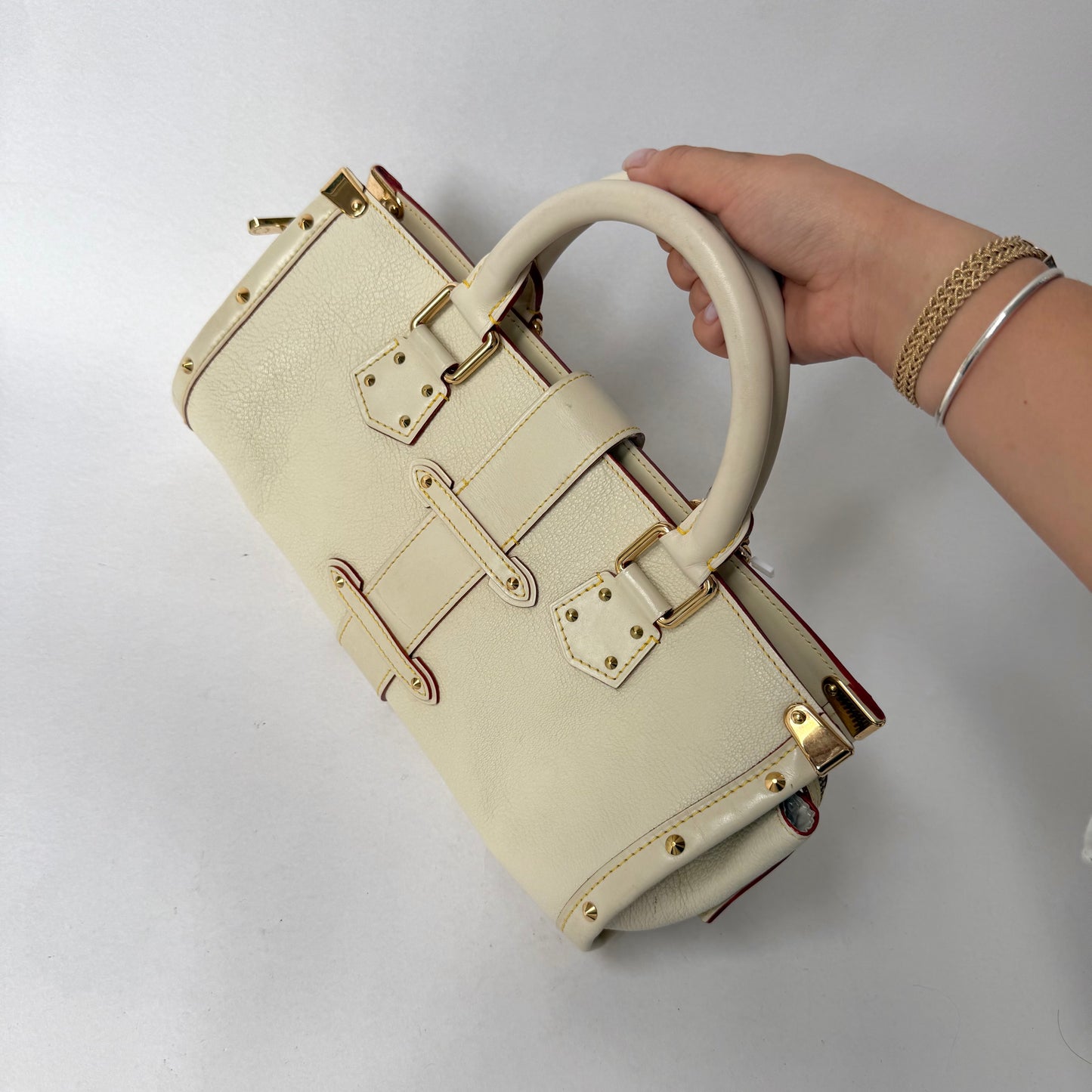 Louis Vuitton White Suhari Epanui Hand Bag