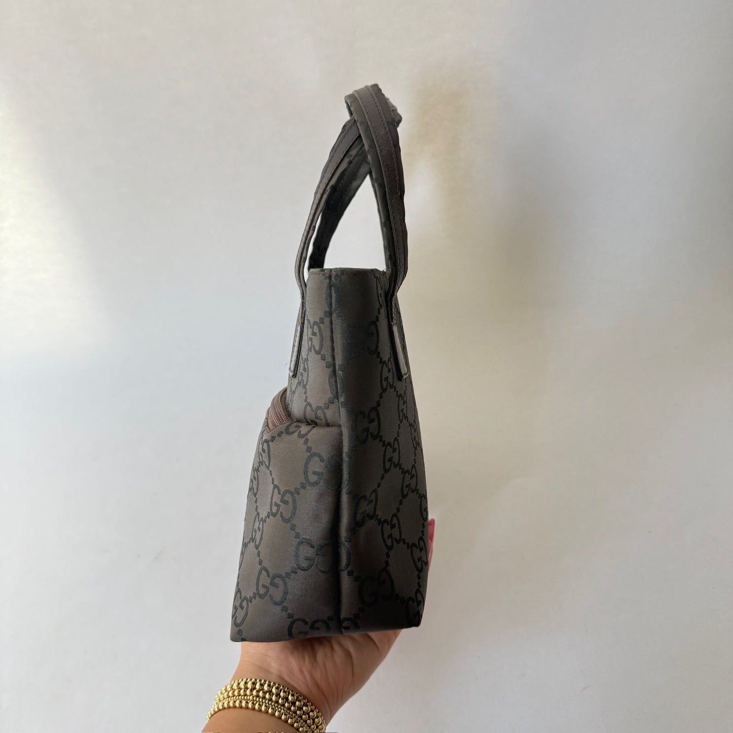 Gucci Brown Coated Canvas Small Shoulder Bag
