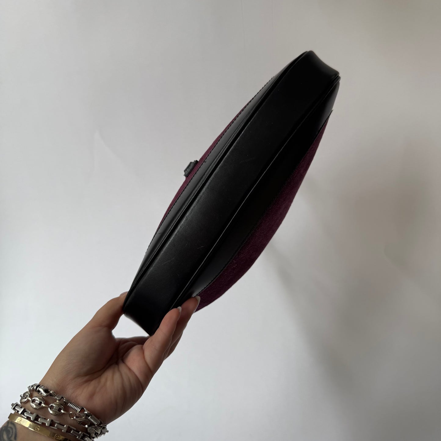 Gucci Pink Velour Small Jackie Shoulder Bag