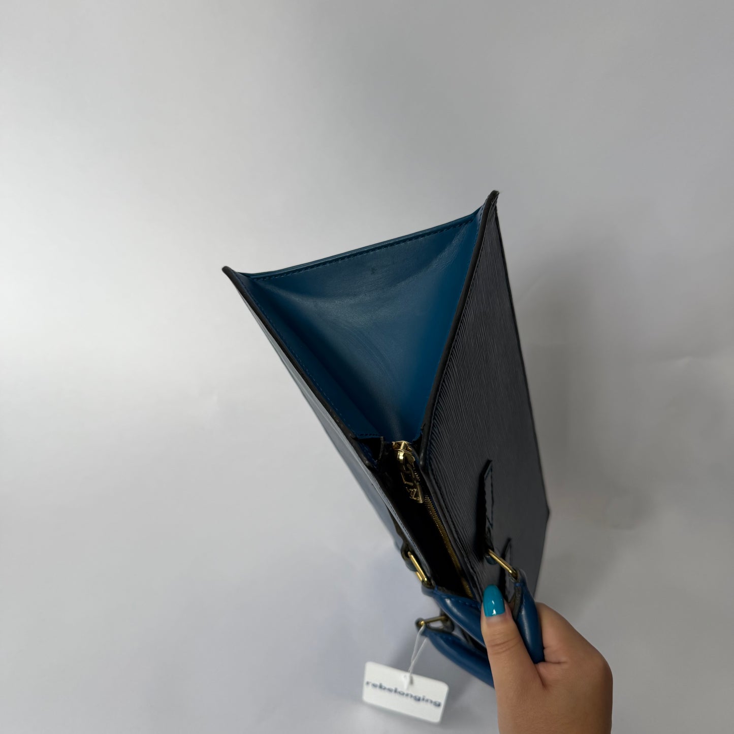 Louis Vuitton Toledo Blue Epi Sac Triangle Bag
