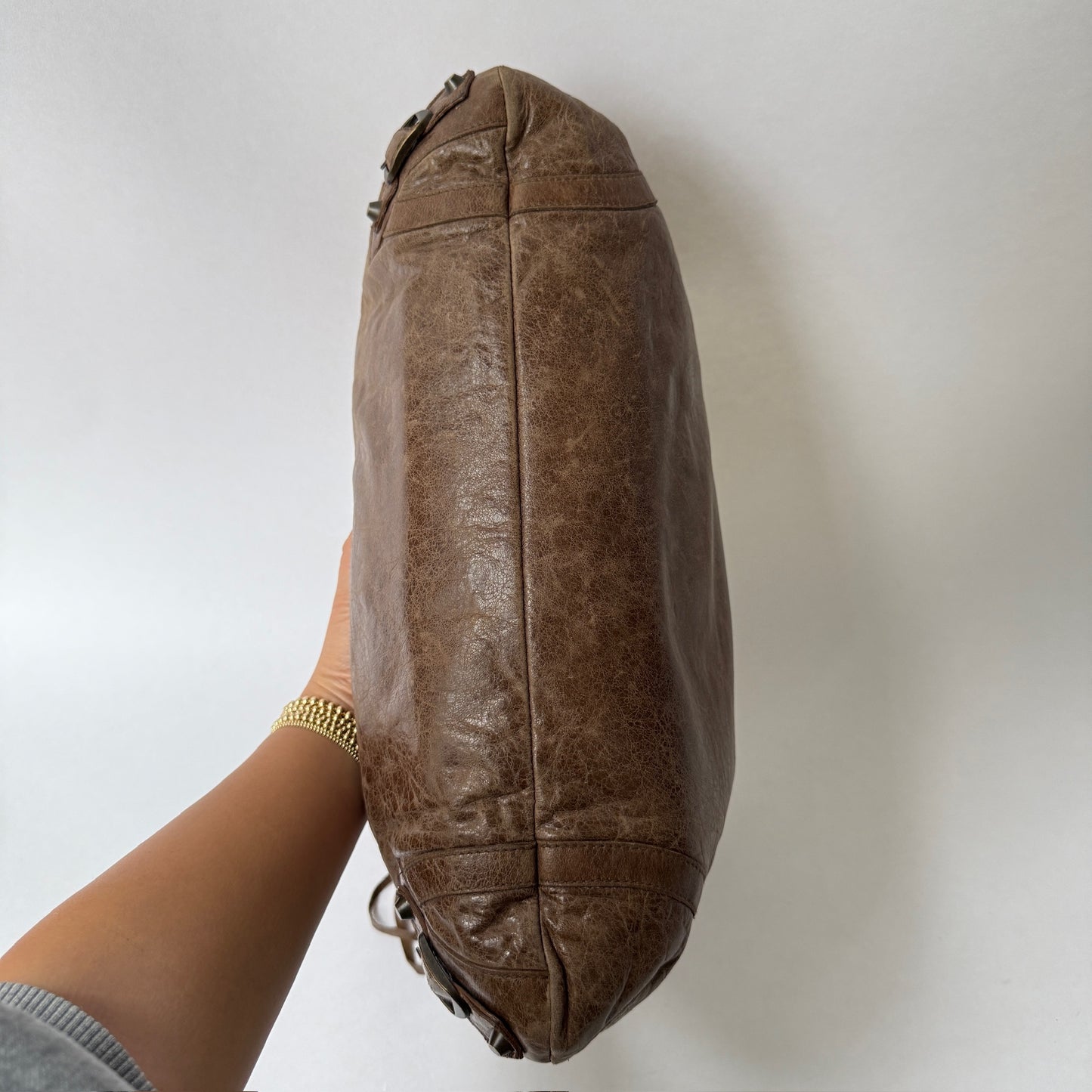 Balenciaga Brown City Shoulder Bag