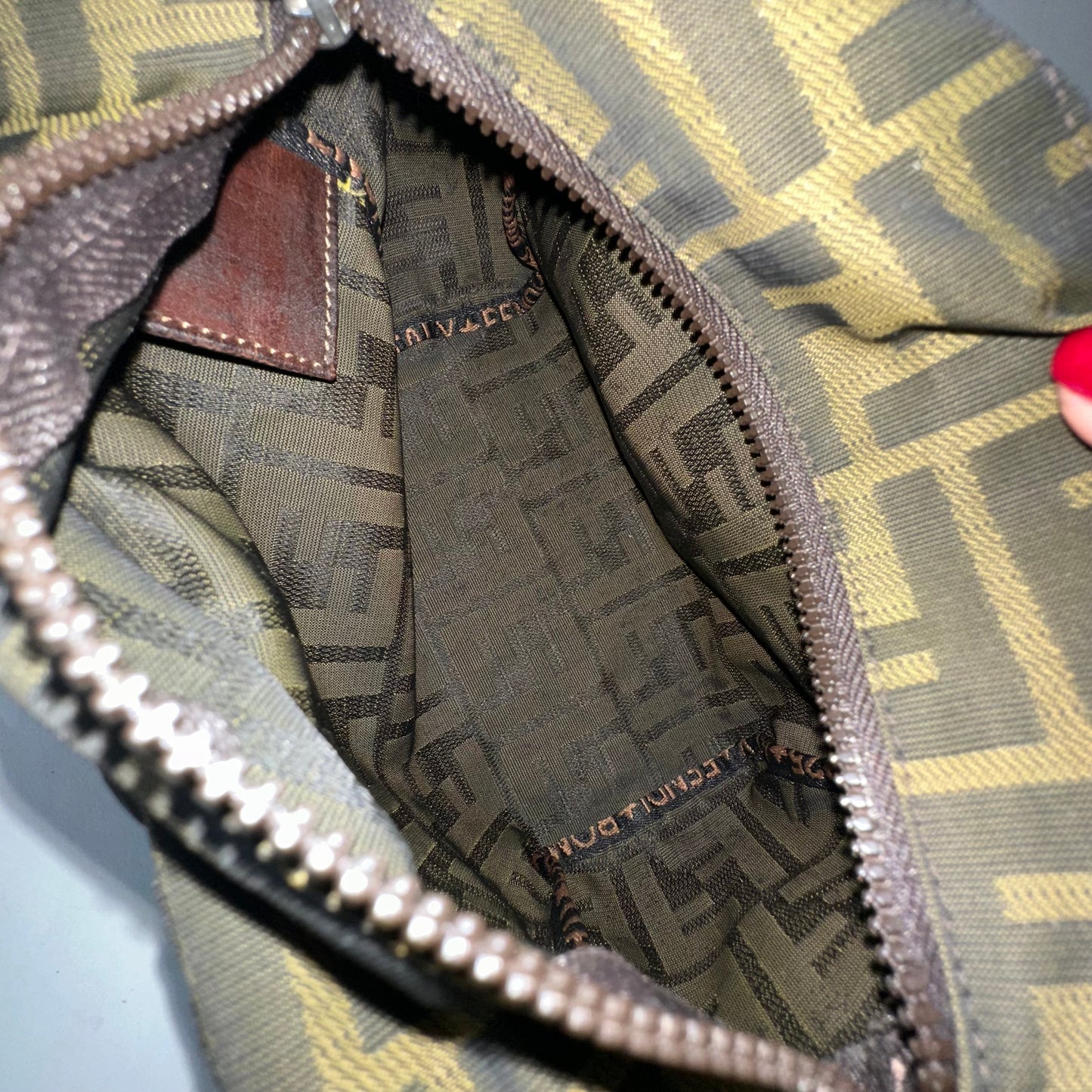 Fendi Brown Zucca Mini Tote Bag