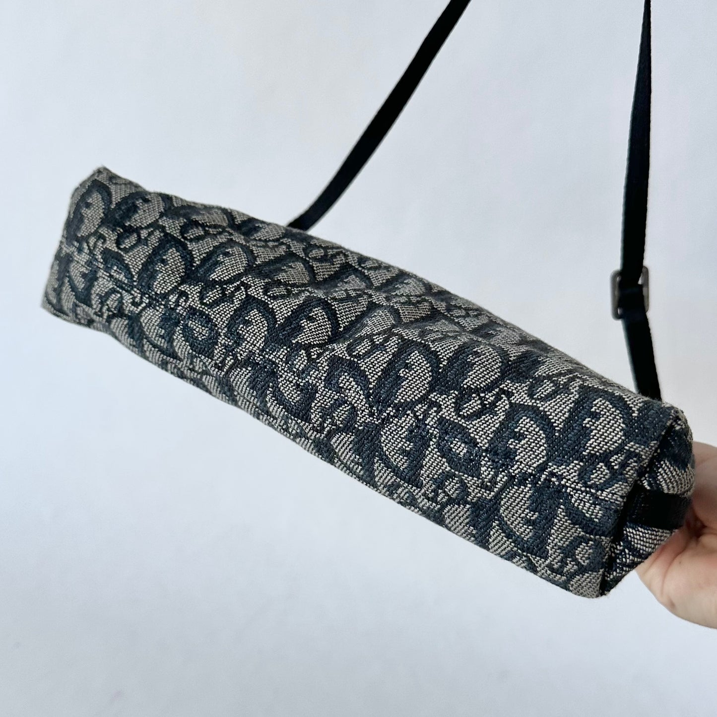 Christian Dior Navy Trotter Monogram Shoulder Bag