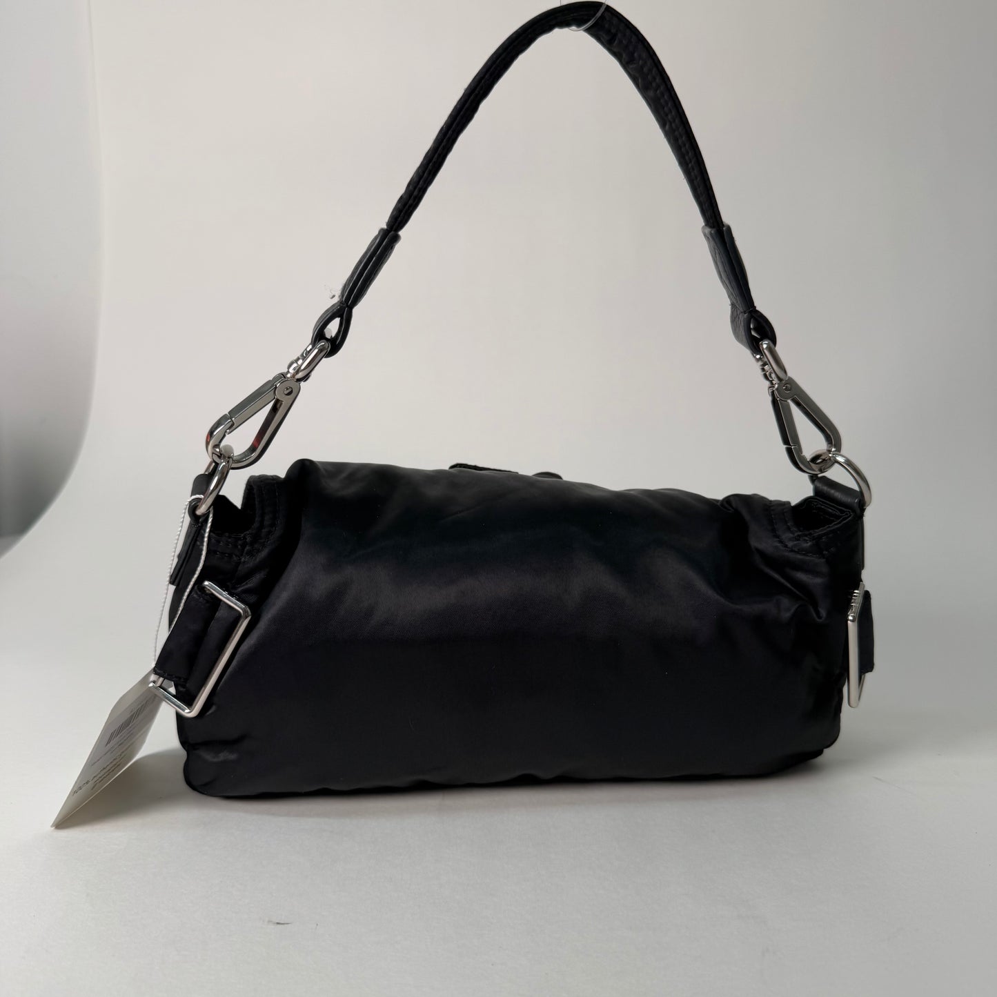 Fendi AW22 Multi Pocket Black Nylon Baguette