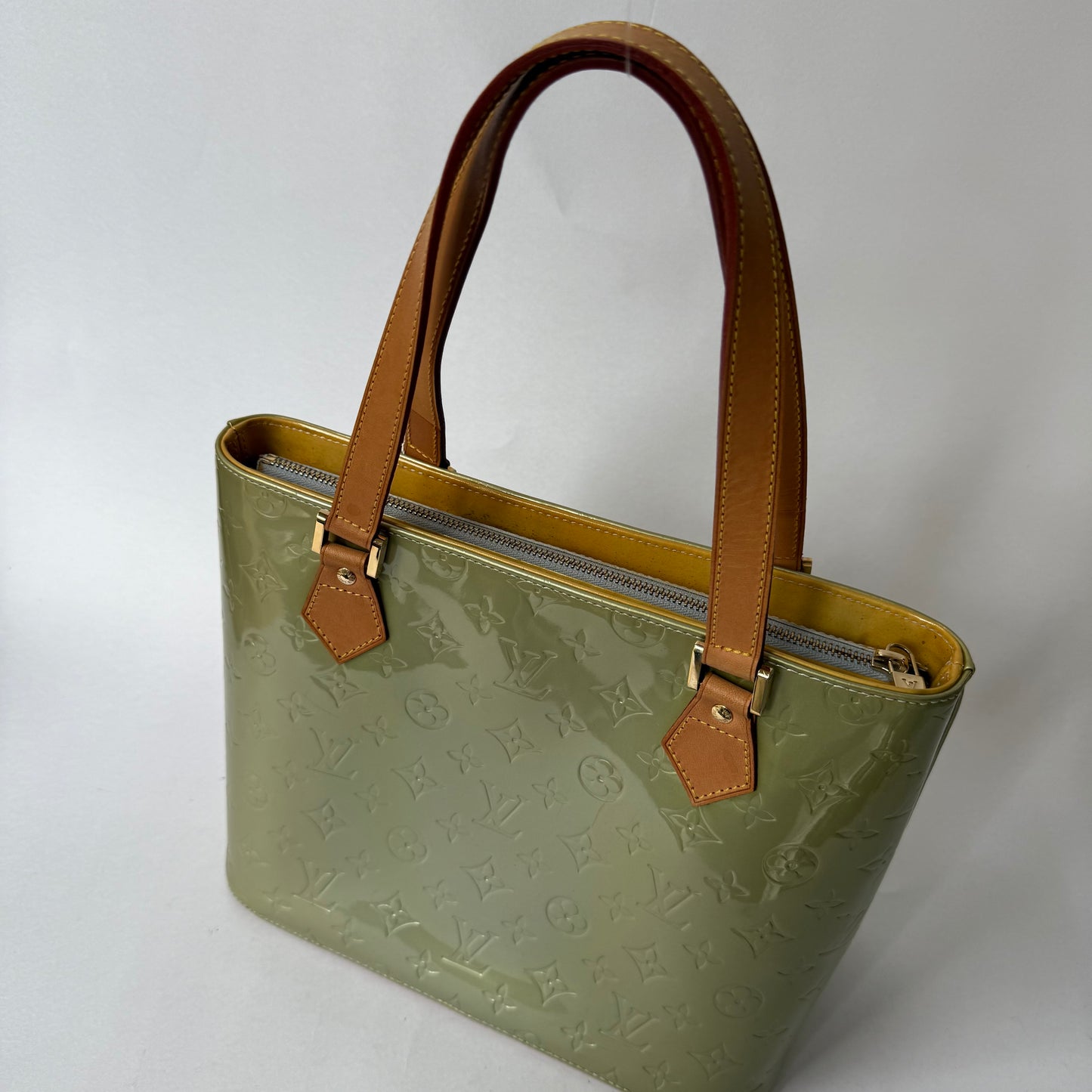 Louis Vuitton Yellow Vernis Monogram Houston Shoulder Bag