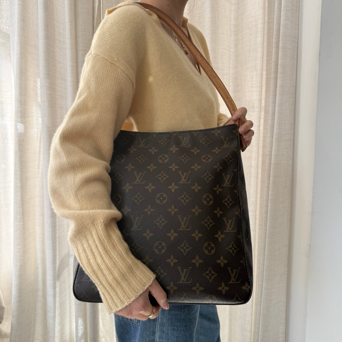 Louis Vuitton Brown Monogram Looping GM Shoulder Bag