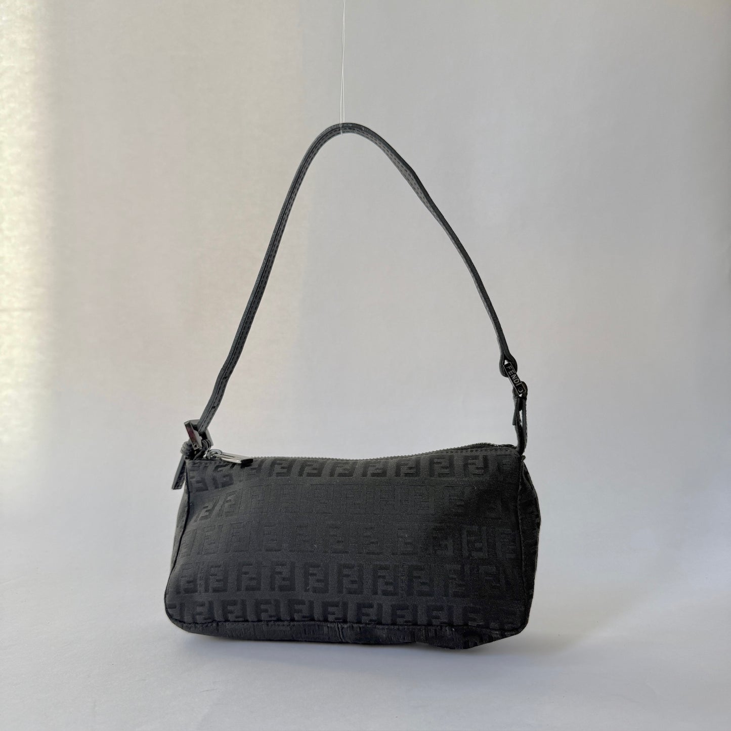 Fendi Black Canvas Zucchino Pochette