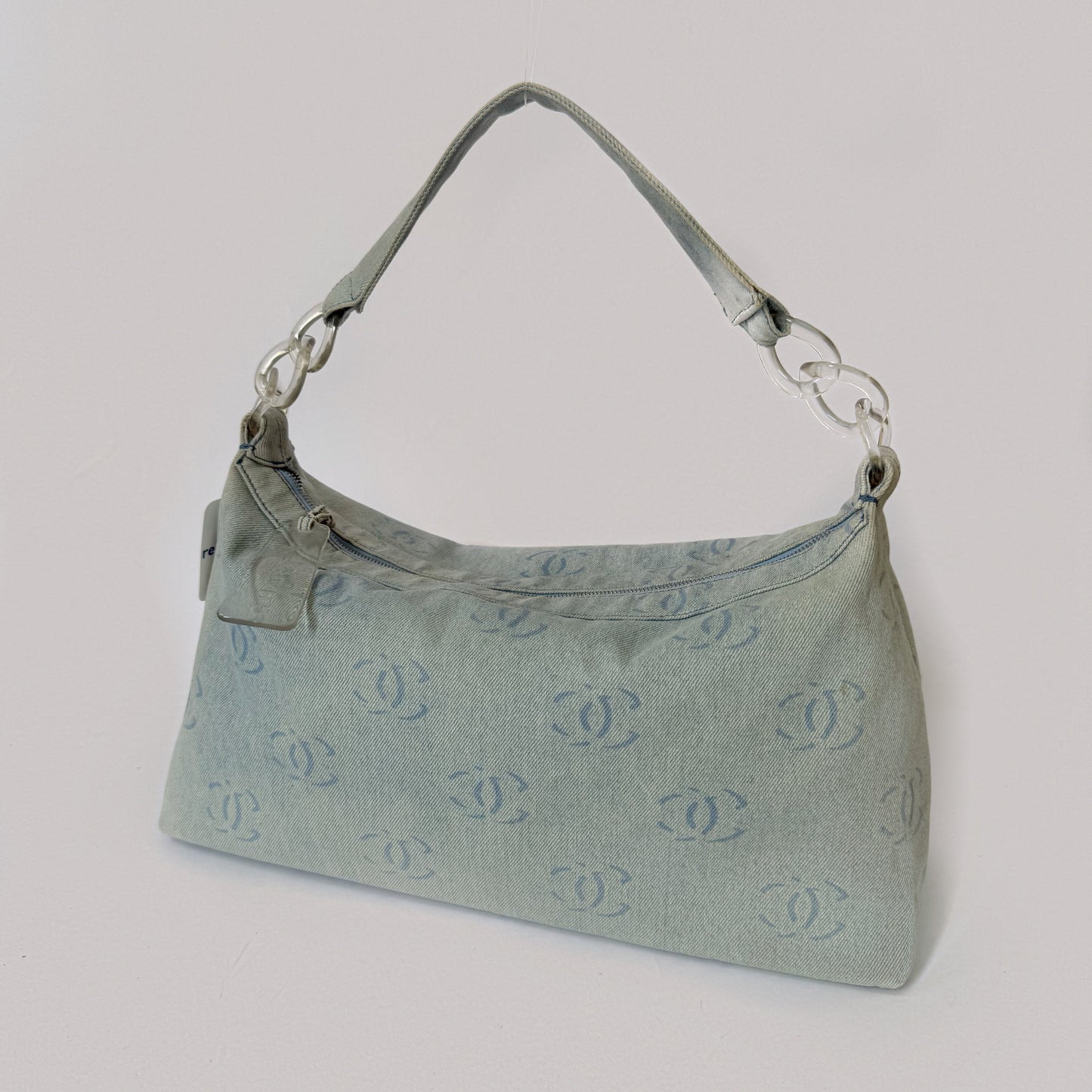 Chanel Light Denim CC Monogram Shoulder Bag