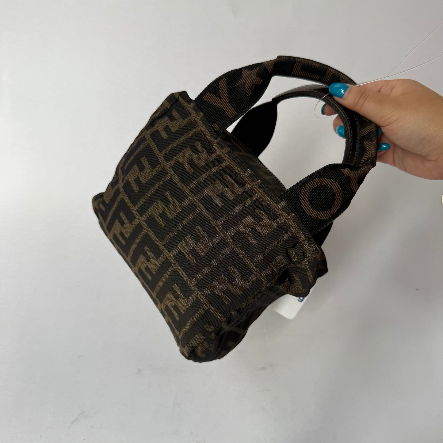 Fendi Brown Zucca Mini Top Handle Bag