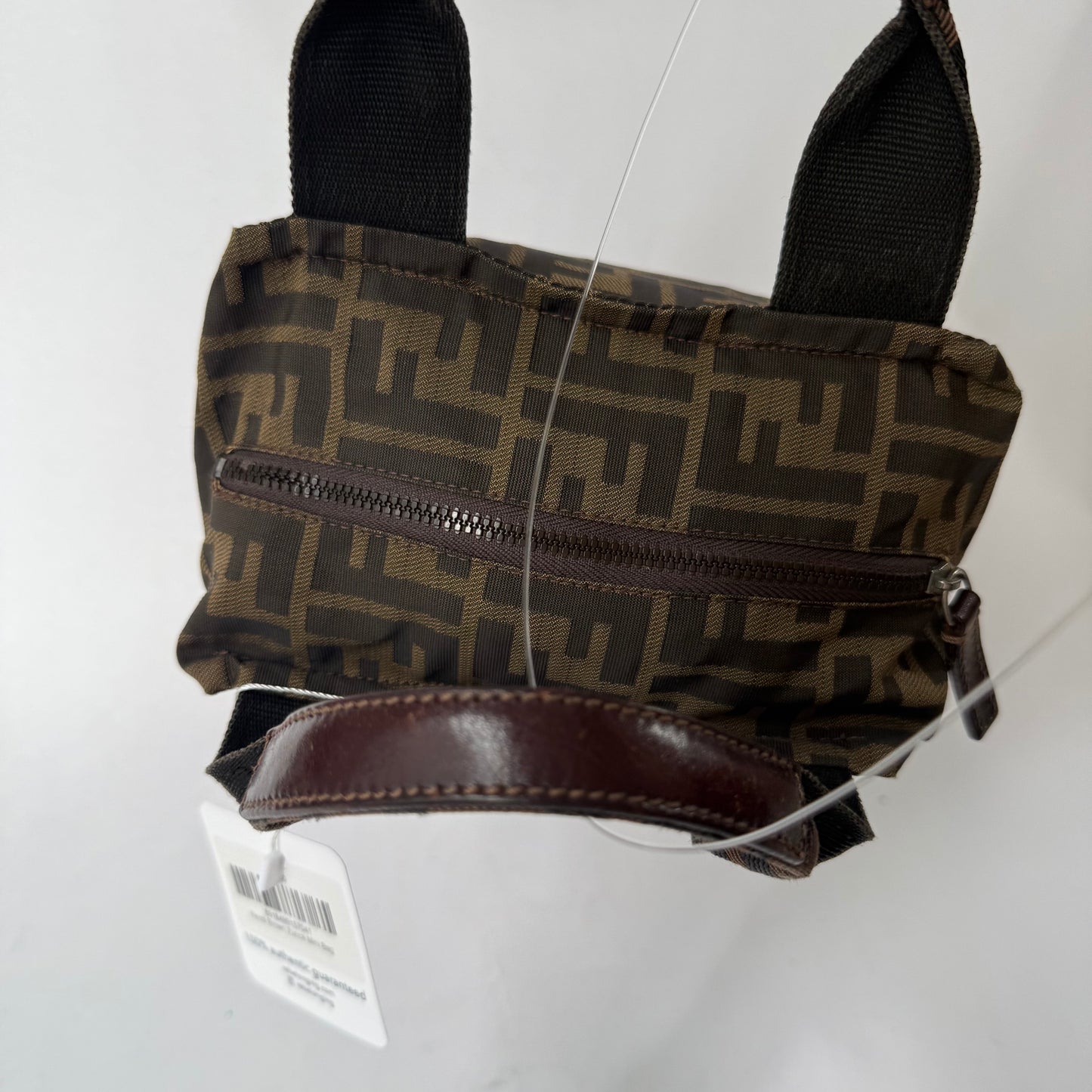Fendi Brown Zucca Mini Top Handle Bag