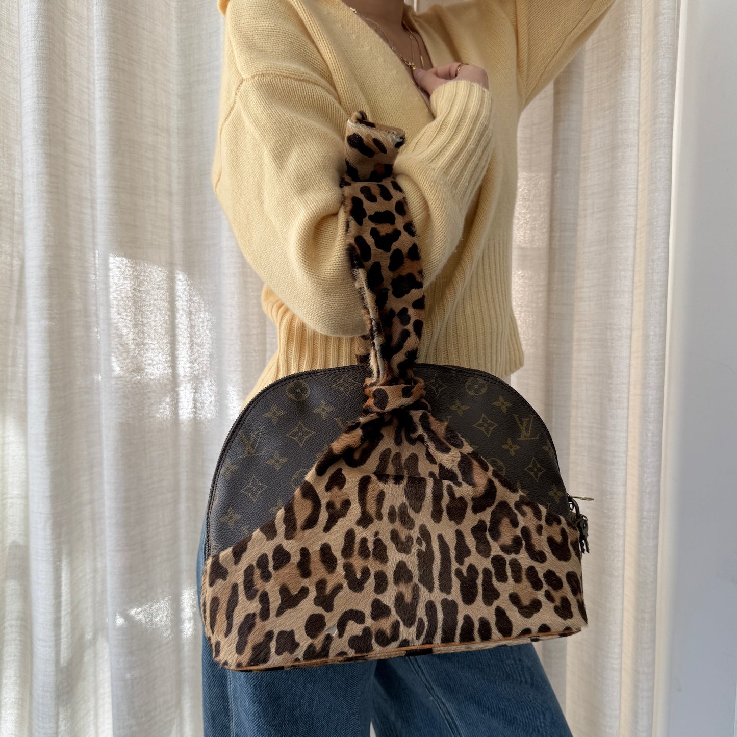 Louis Vuitton x Alaïa Monogram Leopard Ponyhair Alma Bag