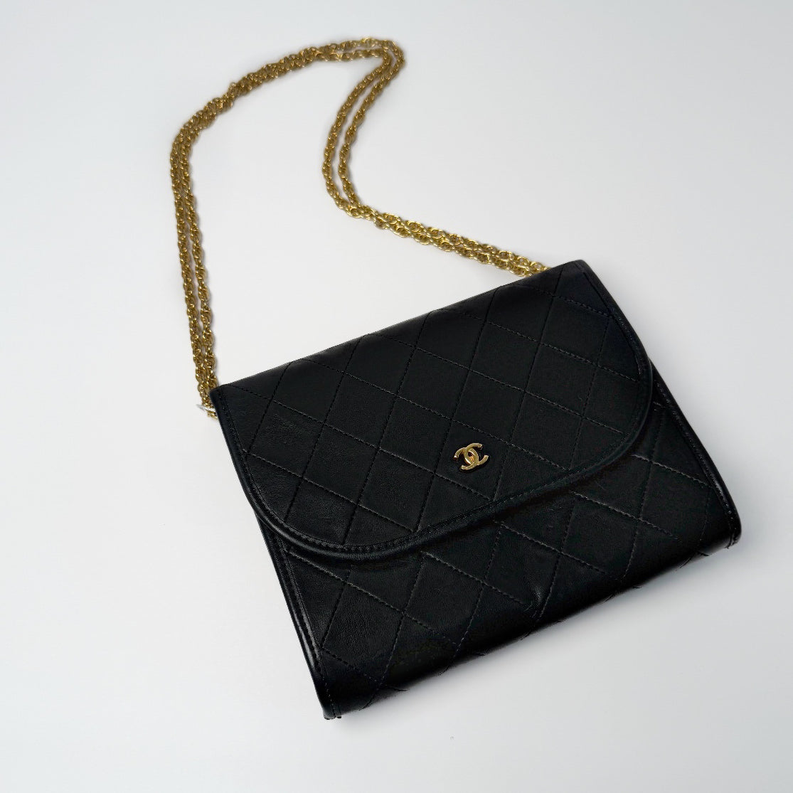 Chanel Black Lambskin Gabrielle Convertible Crossbody Bag 24K GPHW