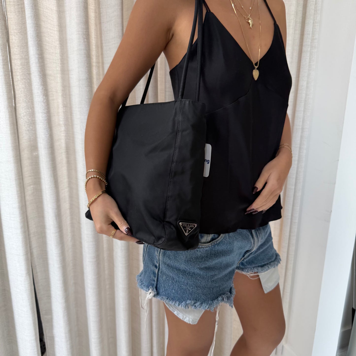Prada Black Nylon Shoulder Bag