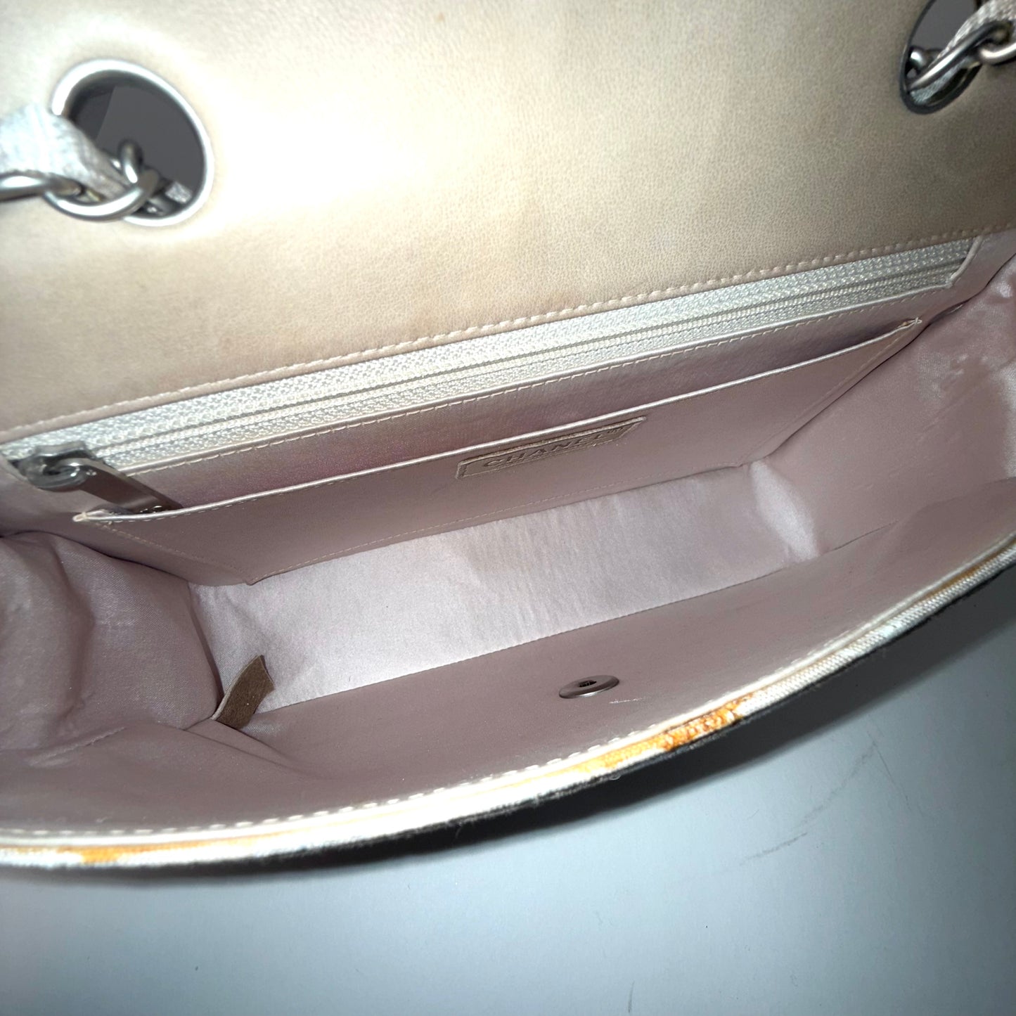 Chanel 2001 Beige Travel Line Flap