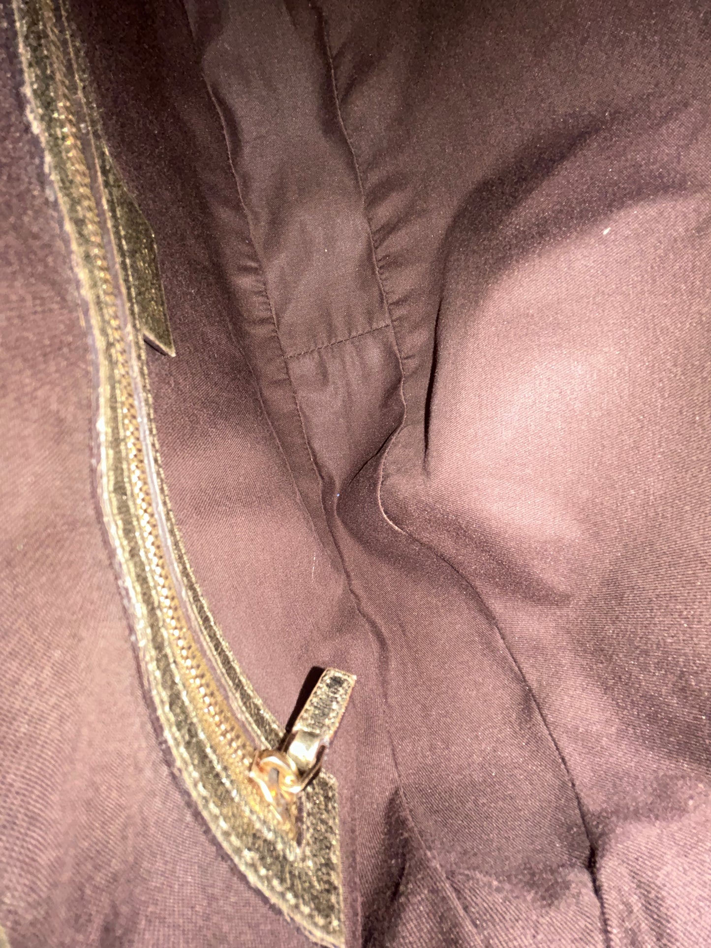 Gucci Brown & Metallic Olive Canvas & Leather Monogram Shoulder Bag