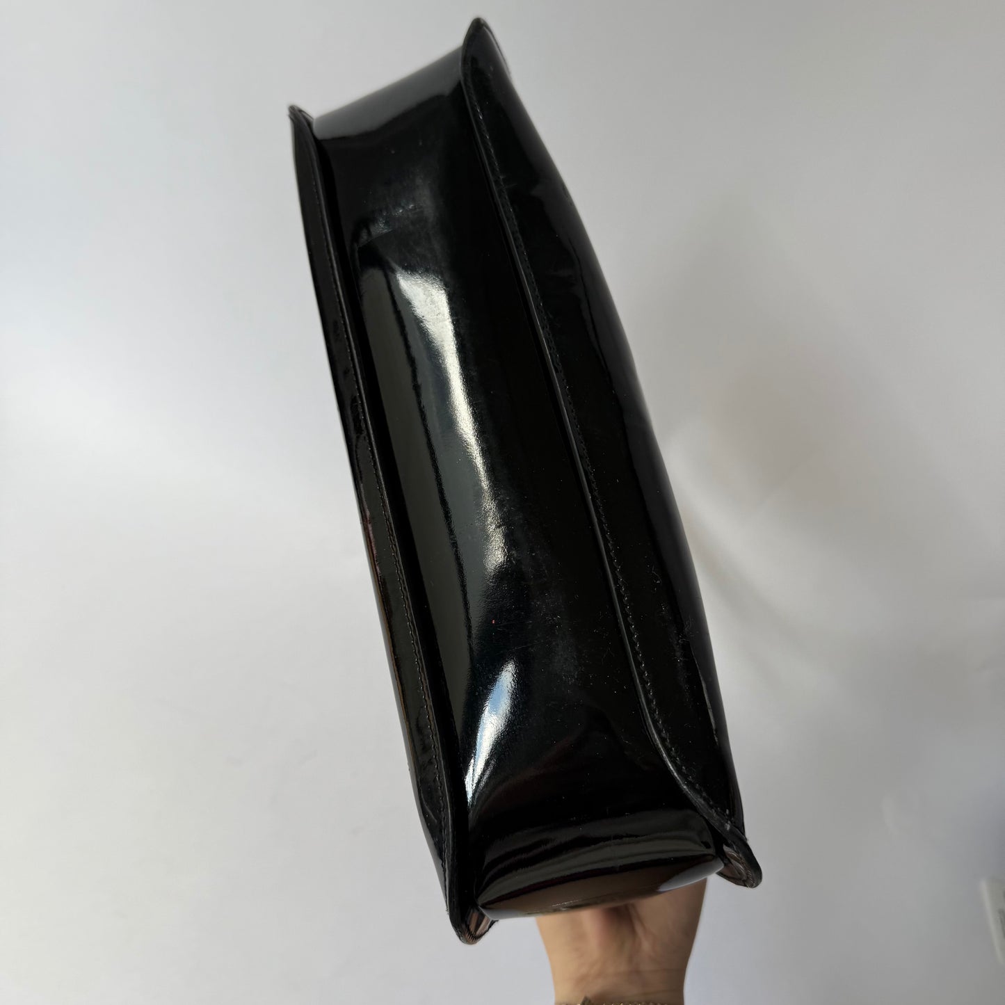 Gucci Black Patent Leather Simple Shoulder Bag