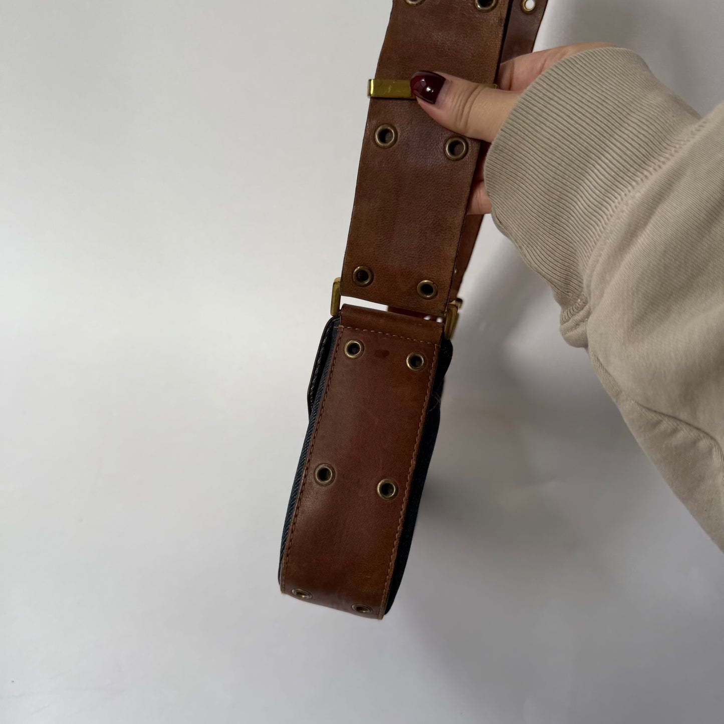 Christian Dior Denim Columbus Shoulder Bag