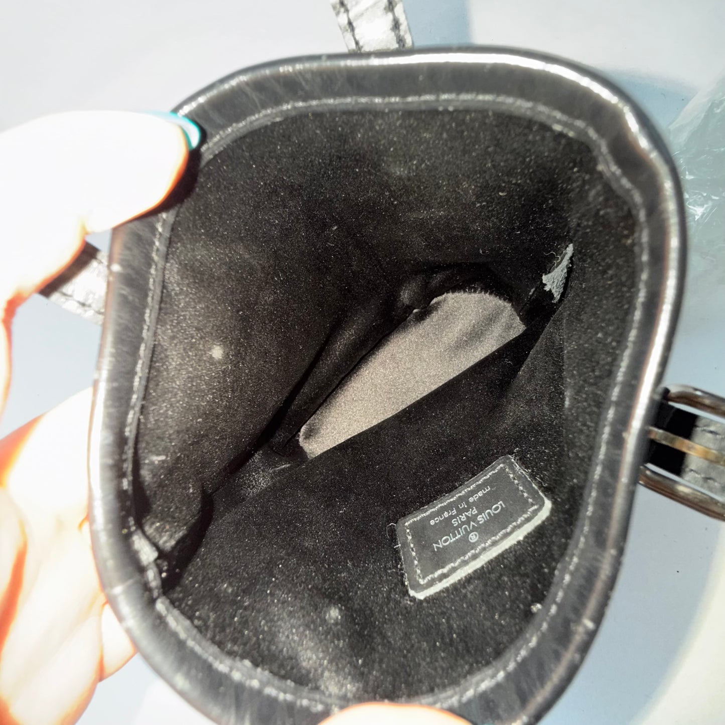 Louis Vuitton Black Monogram Minilin Satin Monogram Minu Bucket Bag