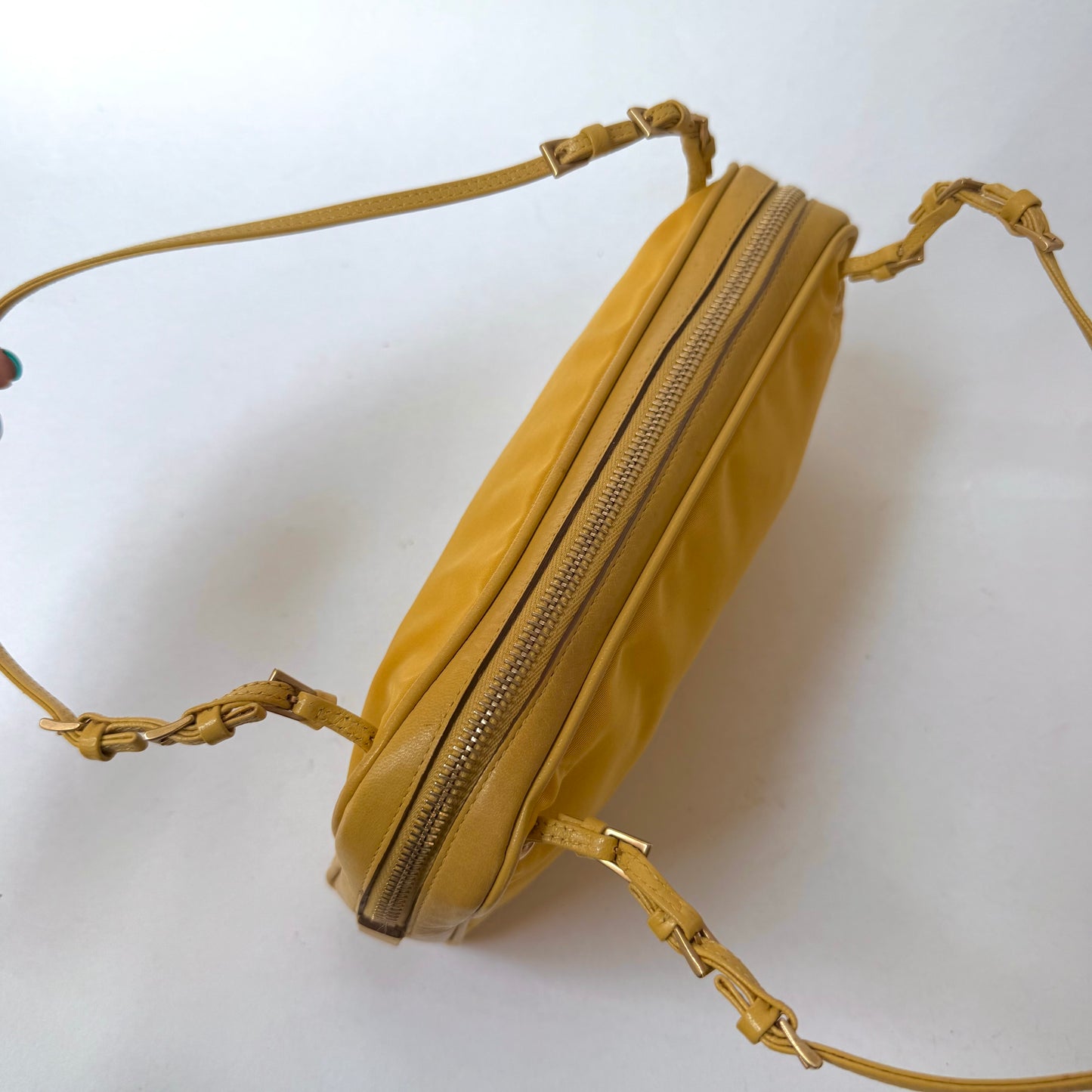 Prada Yellow Nylon Mini Tote Bag