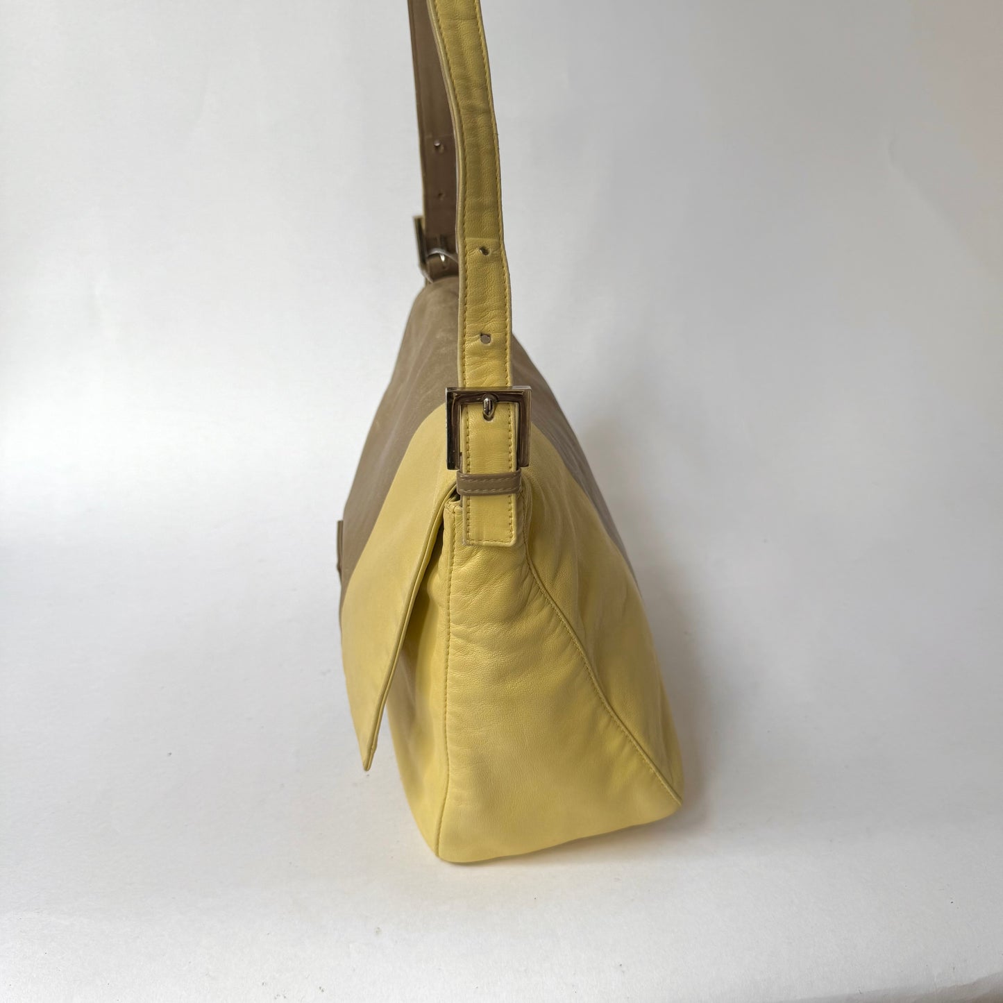 Fendi Colorblock Yellow/Brown Mama Baguette