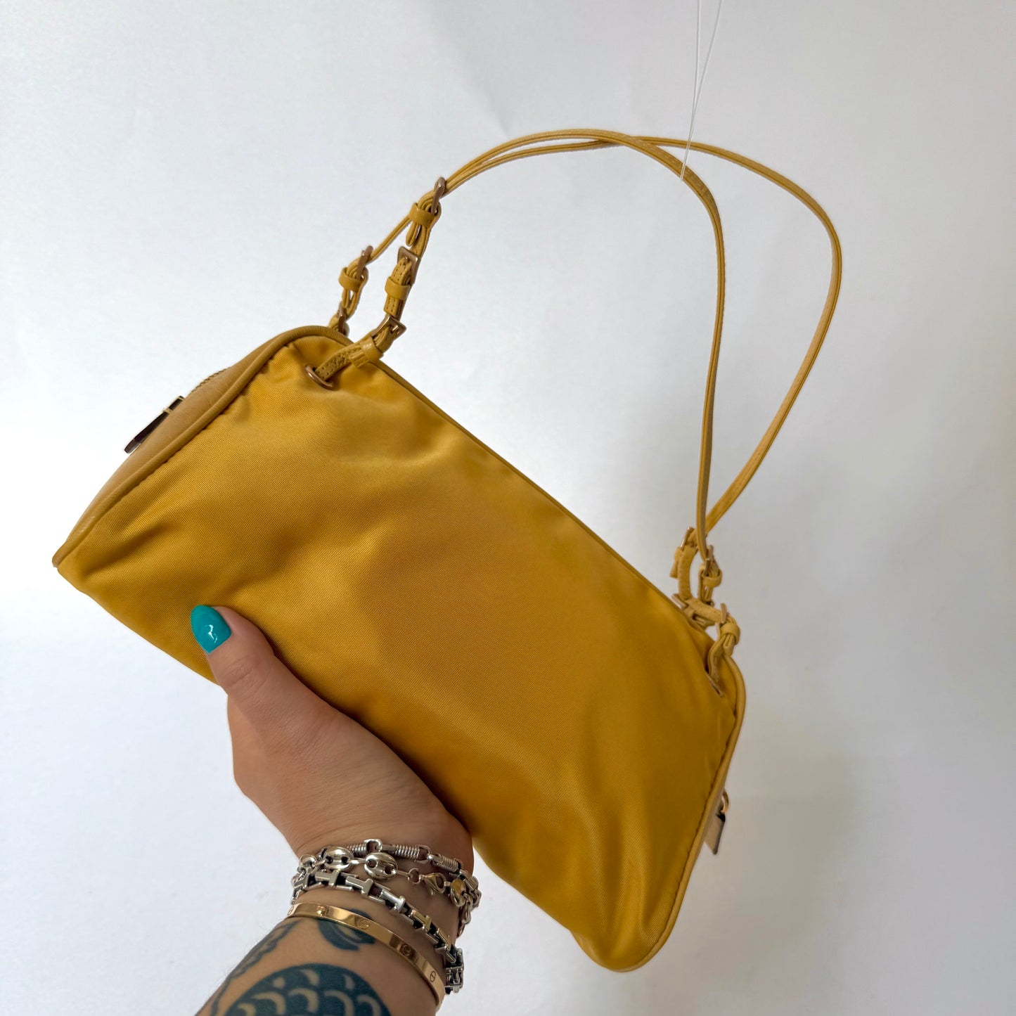 Prada Yellow Nylon Mini Tote Bag
