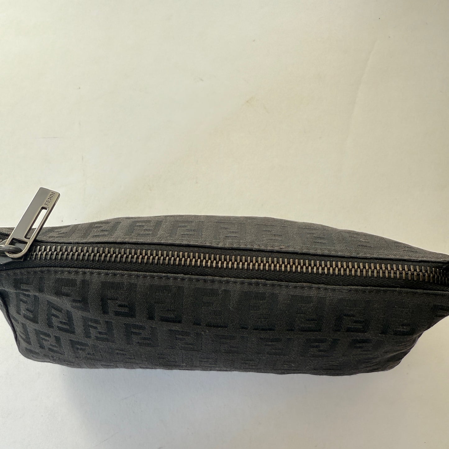 Fendi Black Canvas Zucchino Pochette