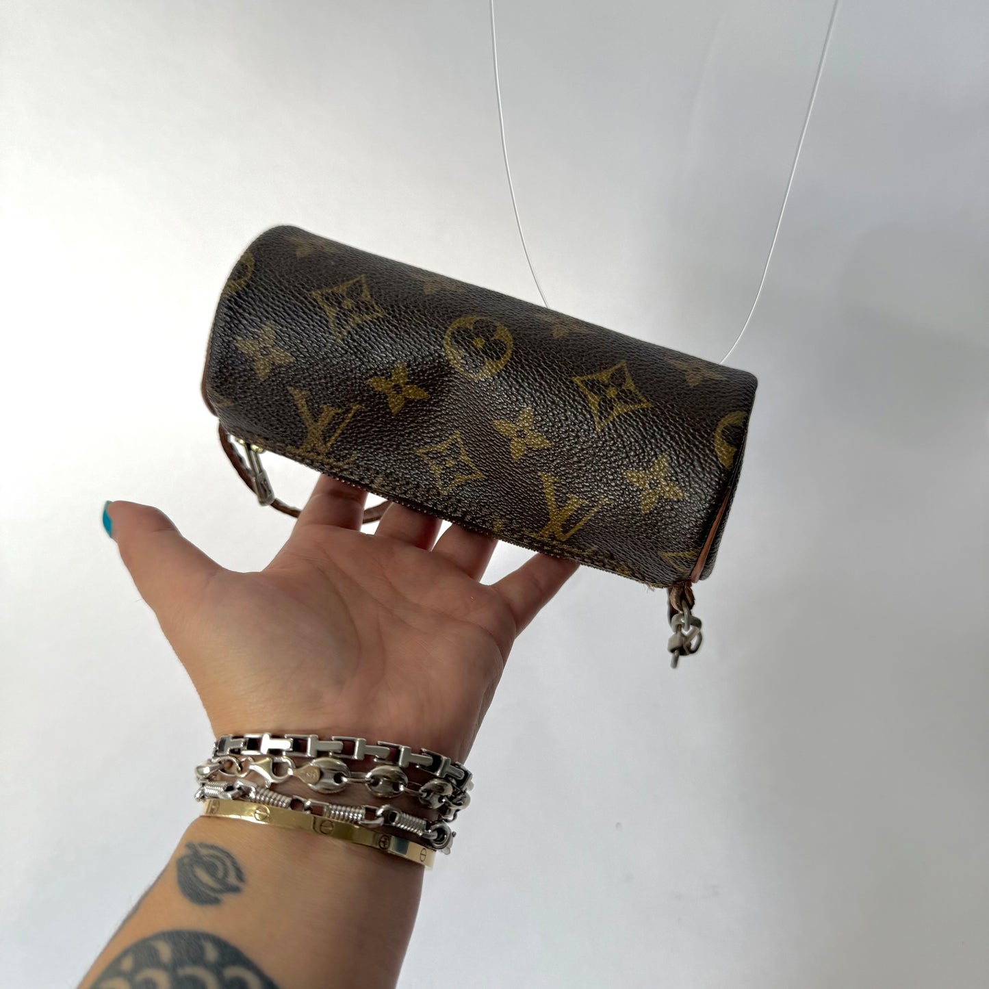 Louis Vuitton Brown Classic Monogram Mini Papillon Pochette