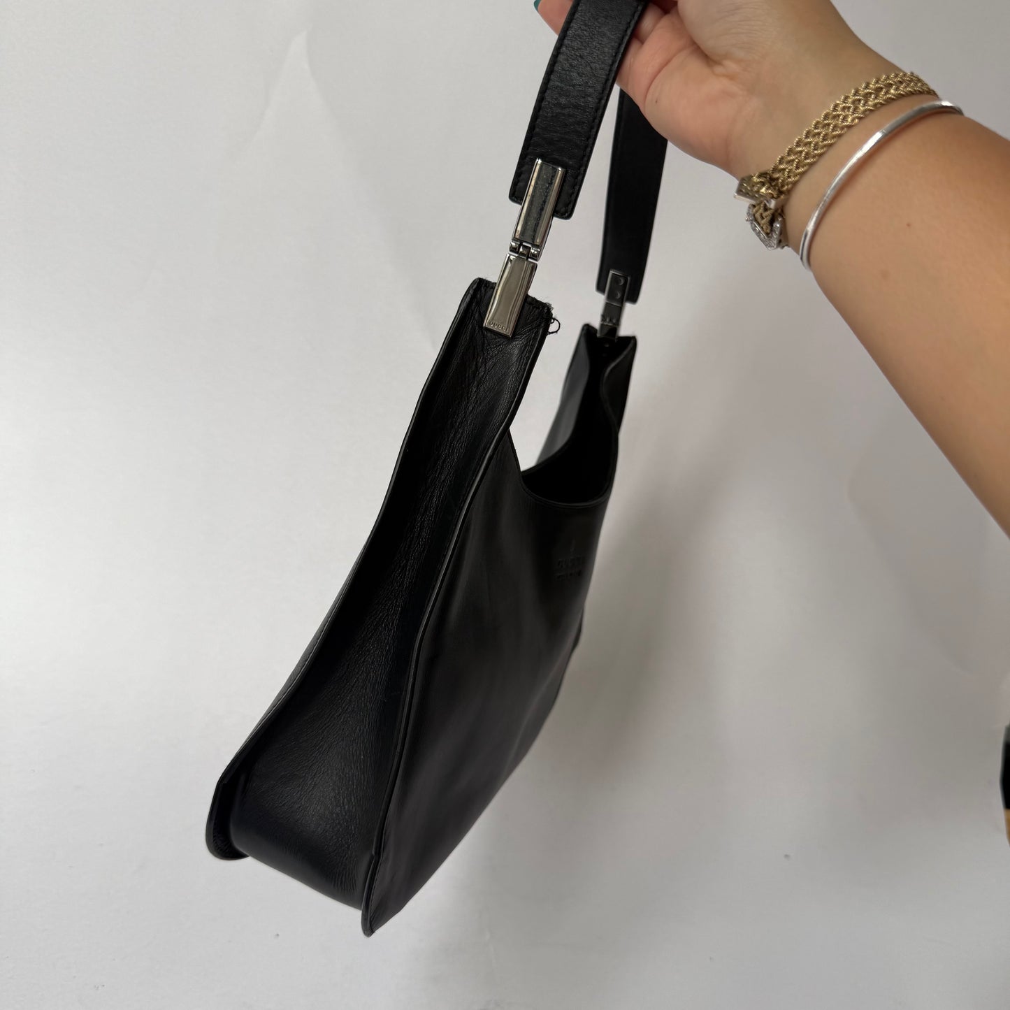 Gucci Black Leather Shoulder Bag