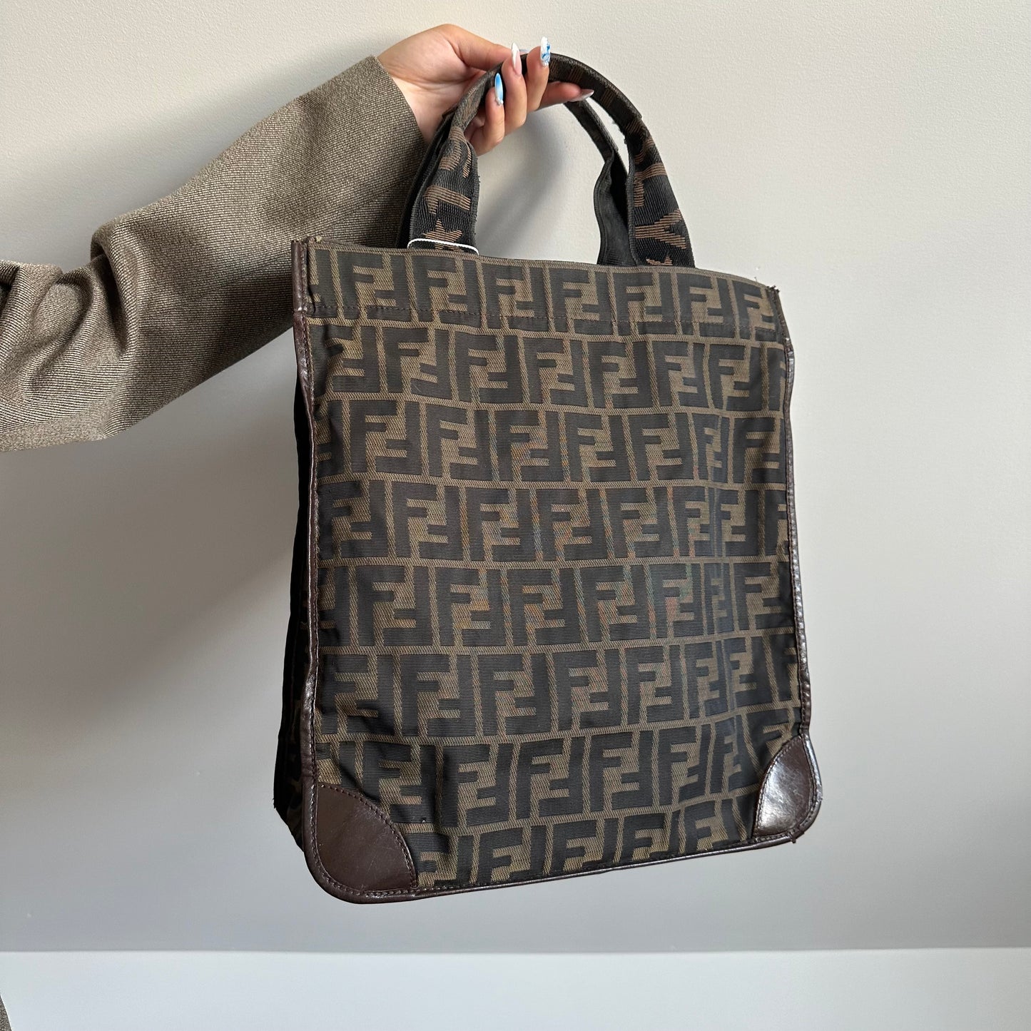 Fendi Zucca Monogram Foldable Tote Bag