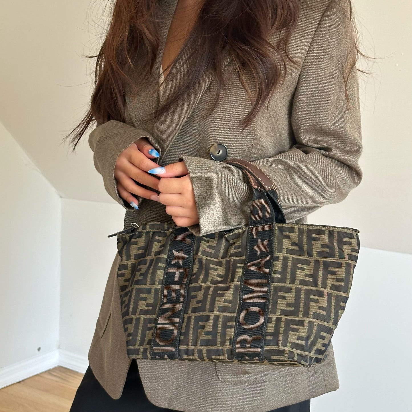 Fendi Zucca Monogram Mini Tote Bag