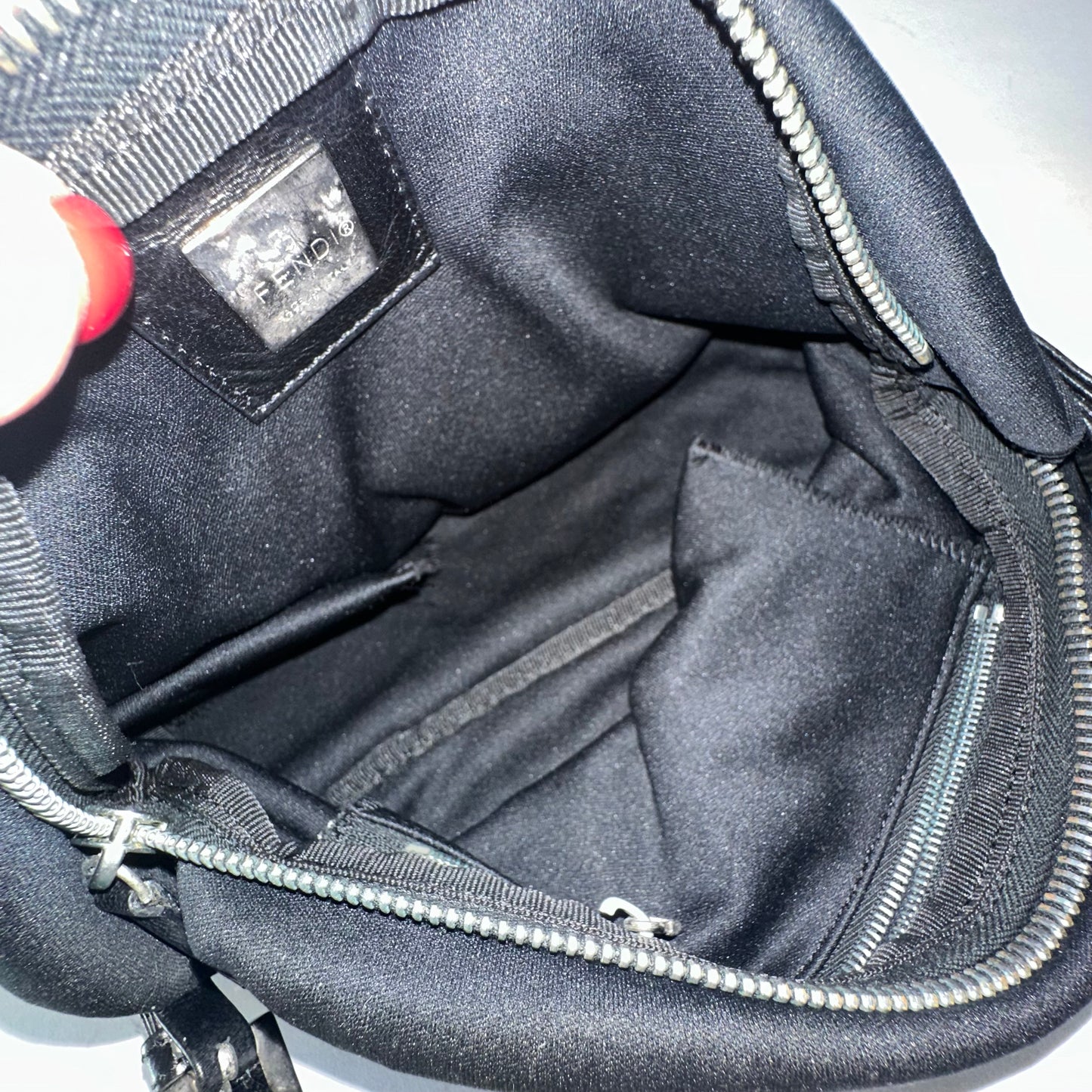 Fendi Black Neoprene Small Shoulder Bag