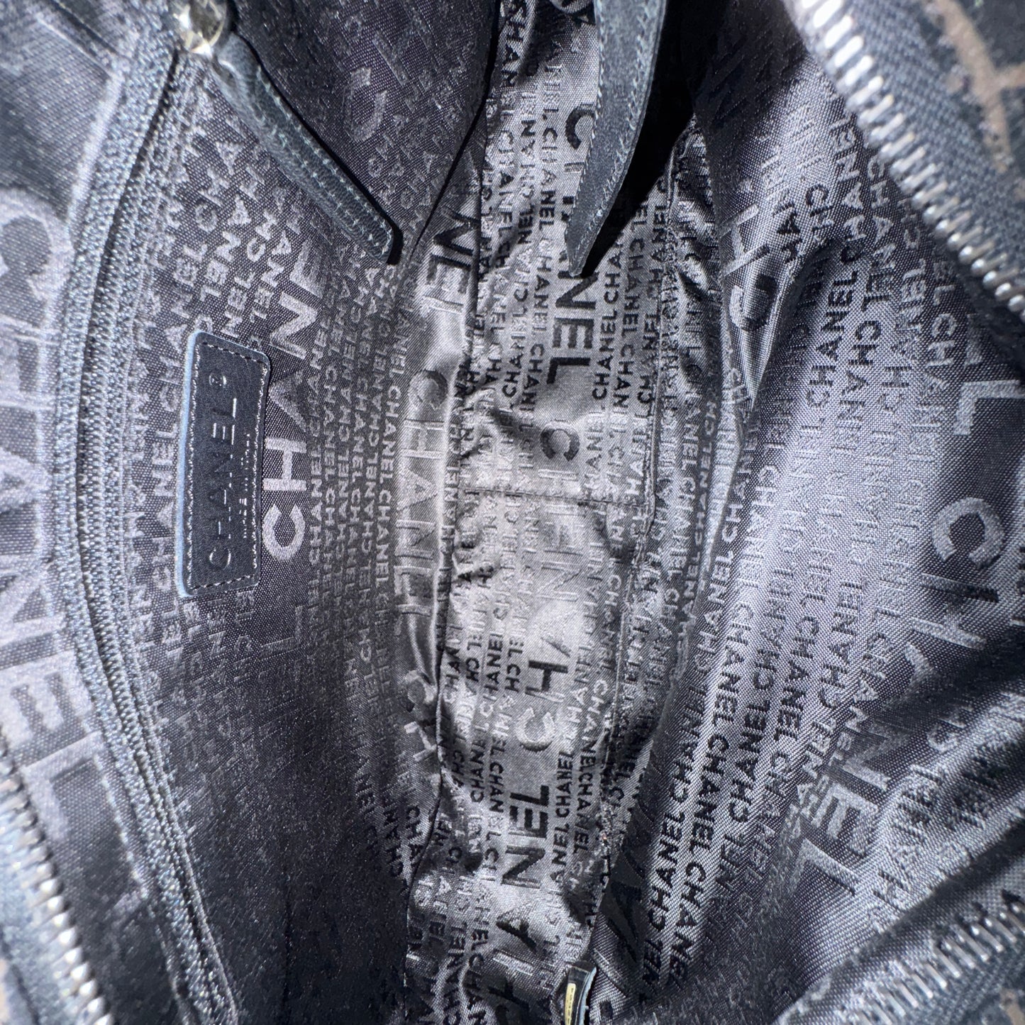 Chanel Brown Suede Camelia Flower Print Shoulder Bag