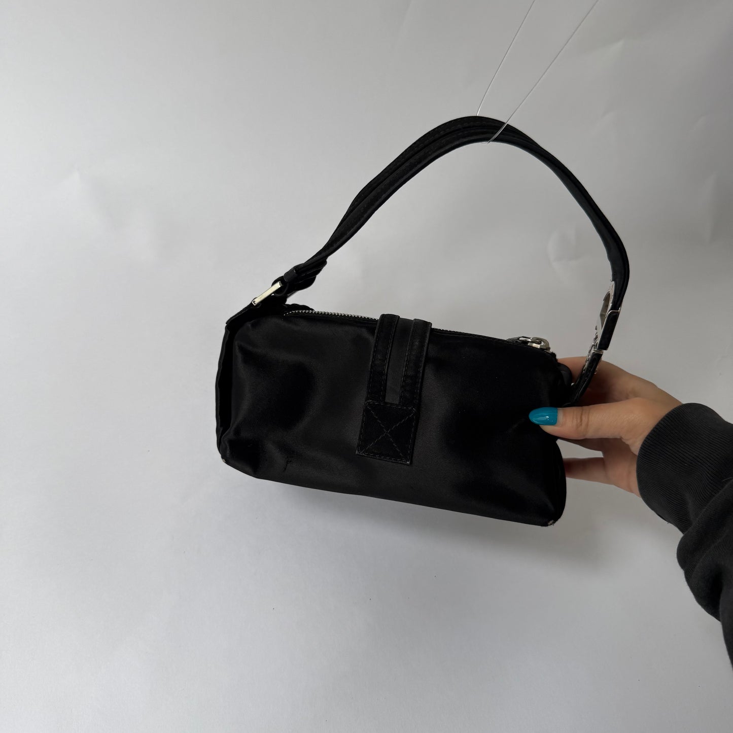 NEW Christian Dior Black Mini Satin Flight Bag
