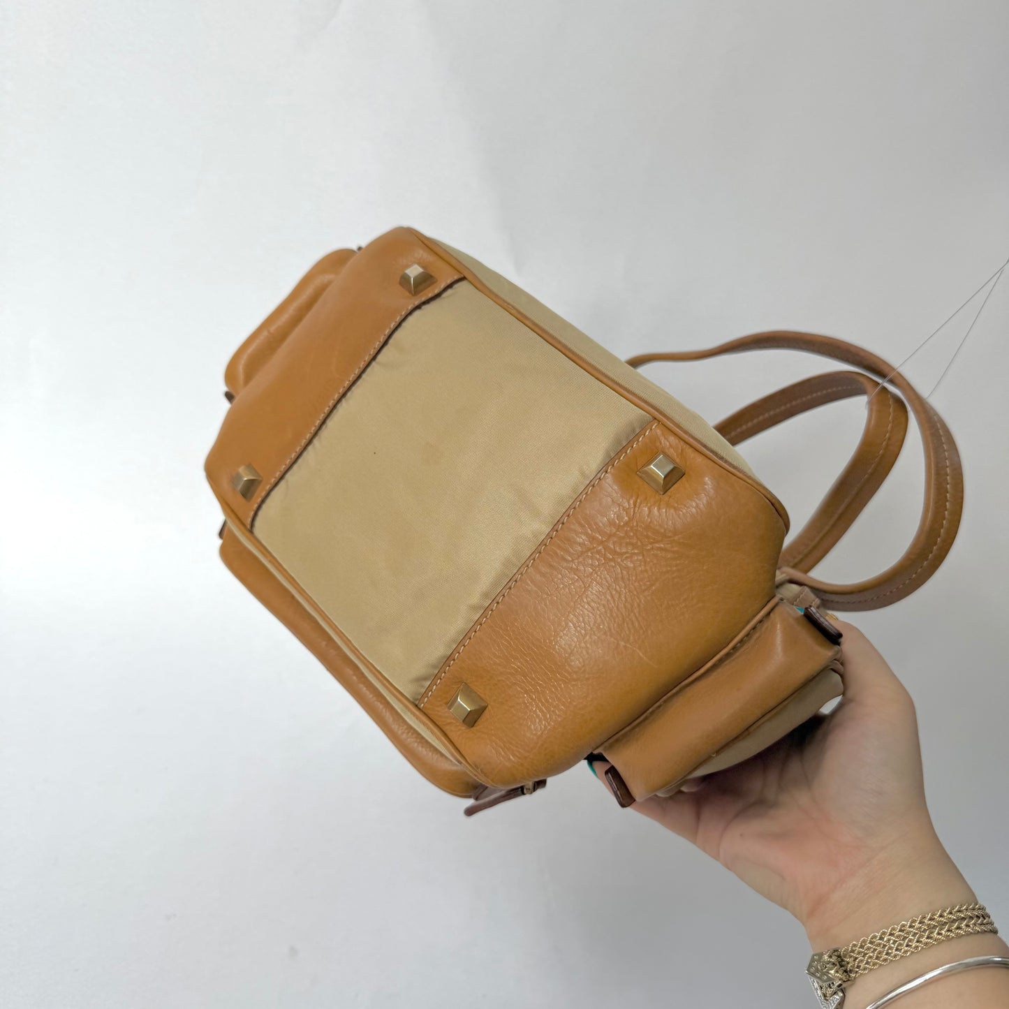 Prada Beige Multipocket Shoulder Tote Bag